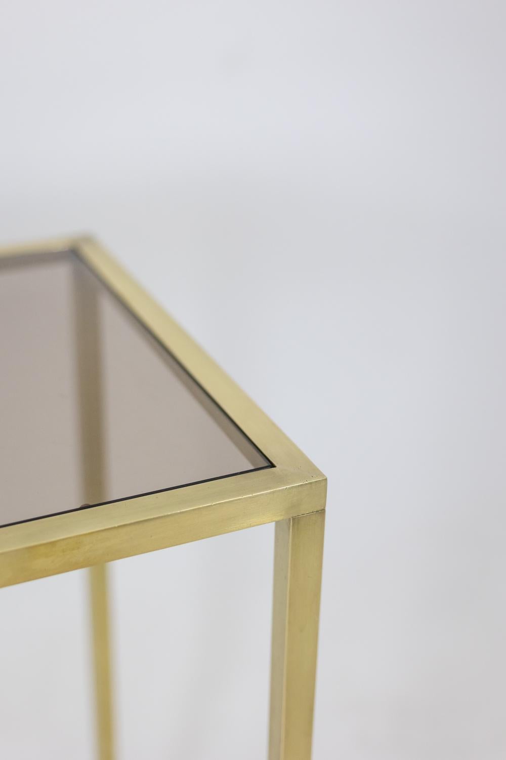 Maison Jansen. Console in gilded brass. 1970s. In Excellent Condition For Sale In Saint-Ouen, FR