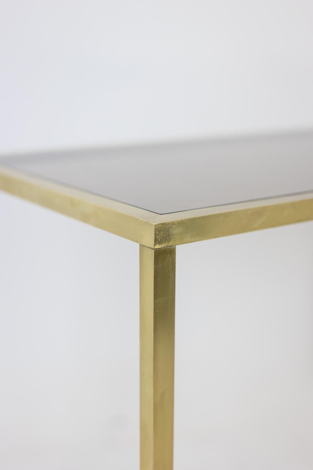 20th Century Maison Jansen. Console in gilded brass. 1970s. For Sale