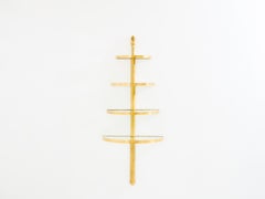 Maison Jansen demi-lune bronze and mirror shelving unit 1932