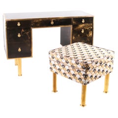 Vintage Maison Jansen desk and stool