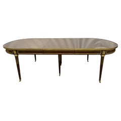 Maison Jansen Dining Table, Louis XVI Style, Flame Mahogany