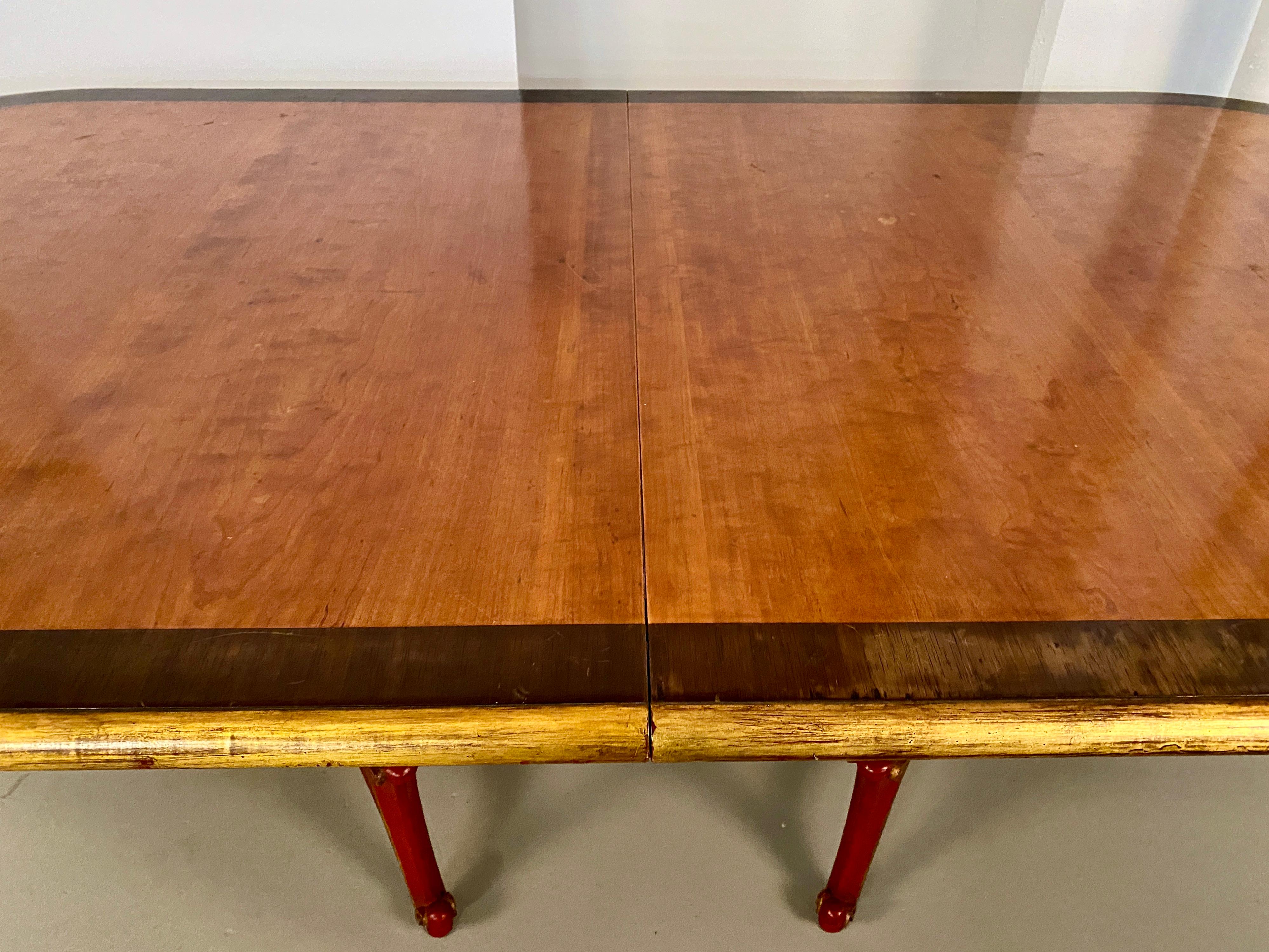 Mid-20th Century Maison Jansen Dining Table w/Leaf