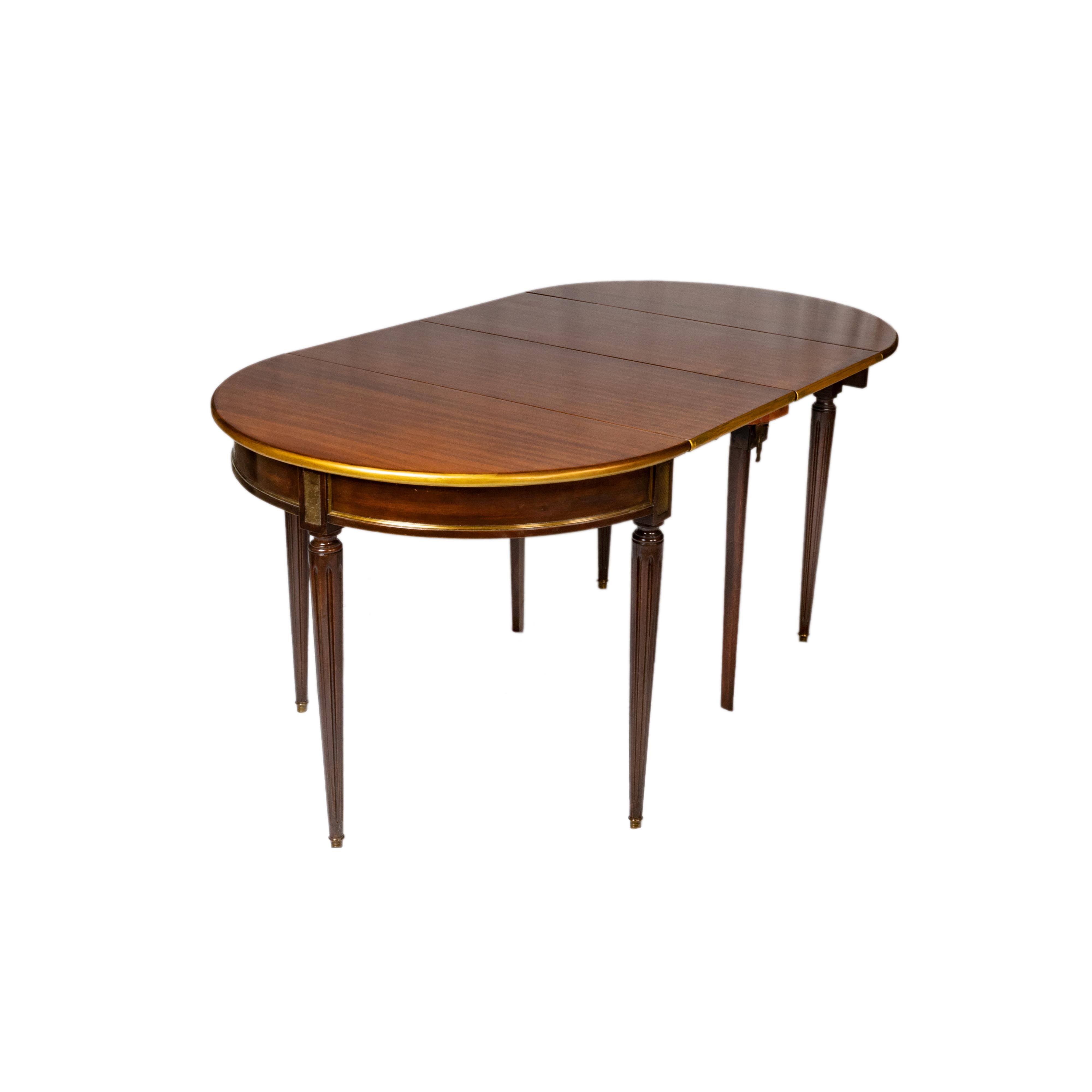 Brass Maison Jansen Directoire Style Dining Room Table For Sale