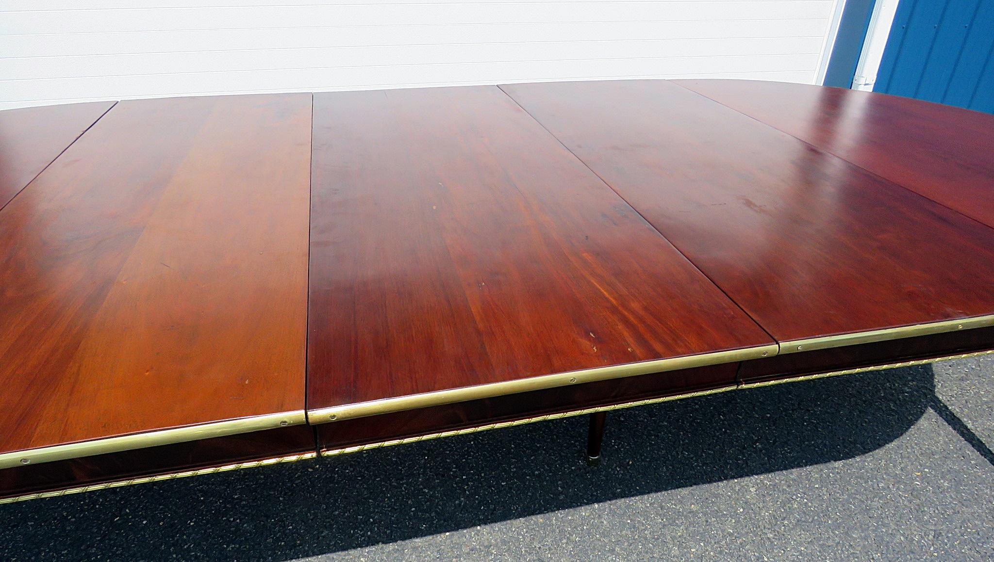 Brass Maison Jansen Directoire Style Dining Room Table For Sale