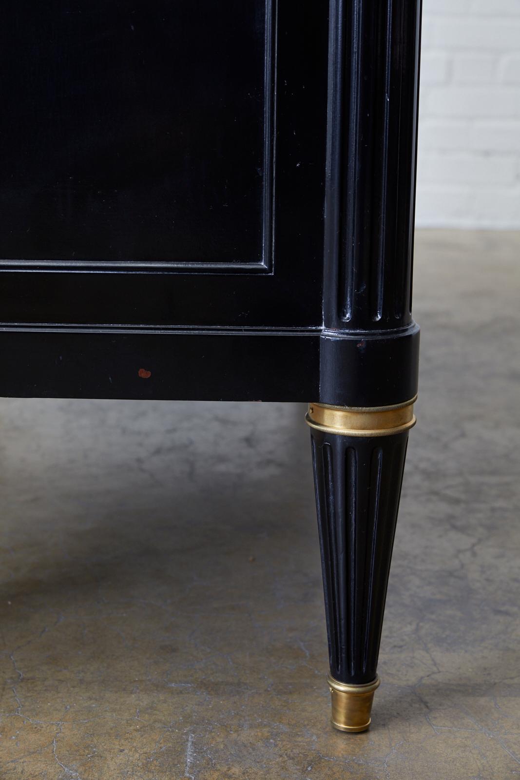Maison Jansen Ebonized Marble Top Commode Escritoire 11