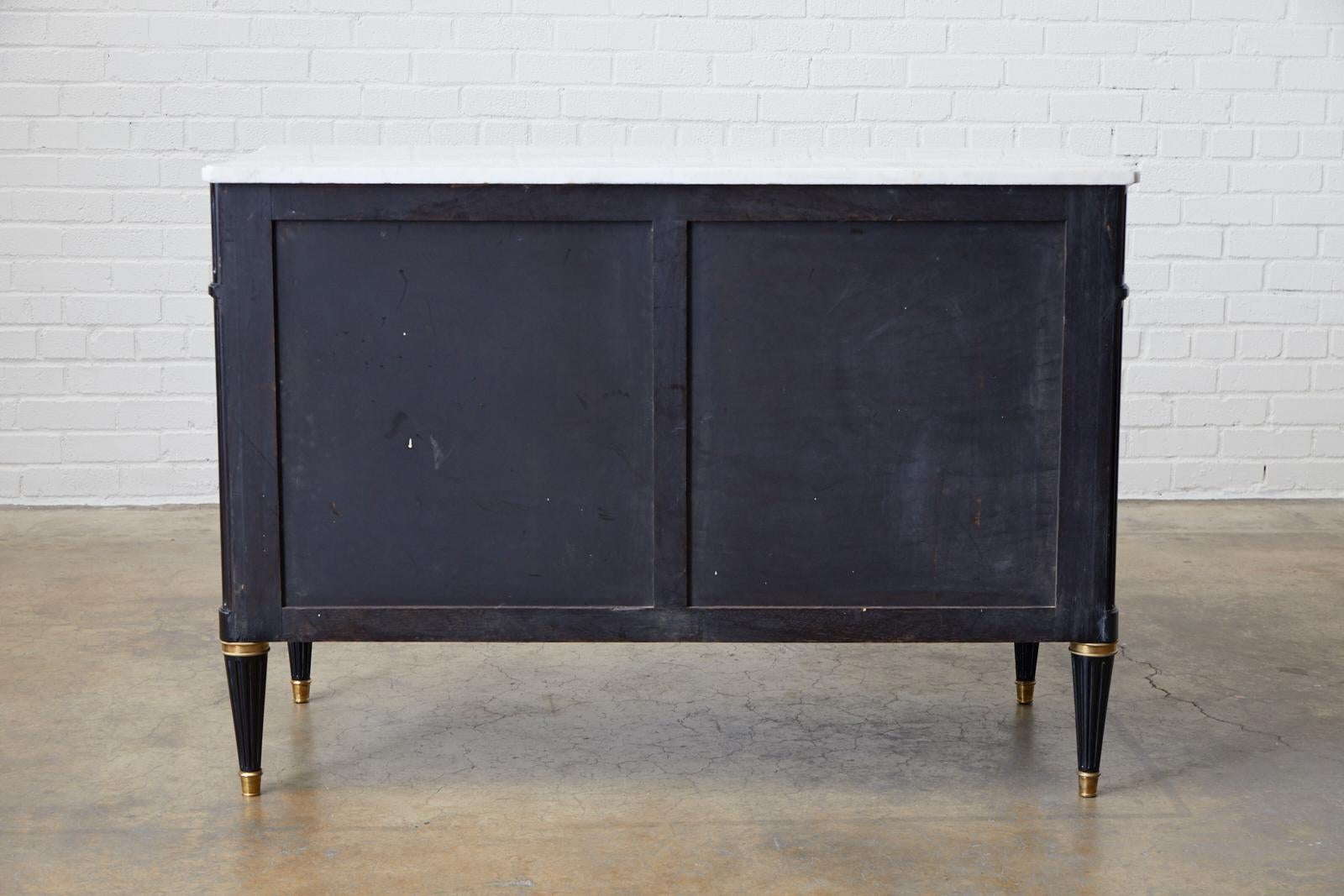 Maison Jansen Ebonized Marble Top Commode Escritoire 12