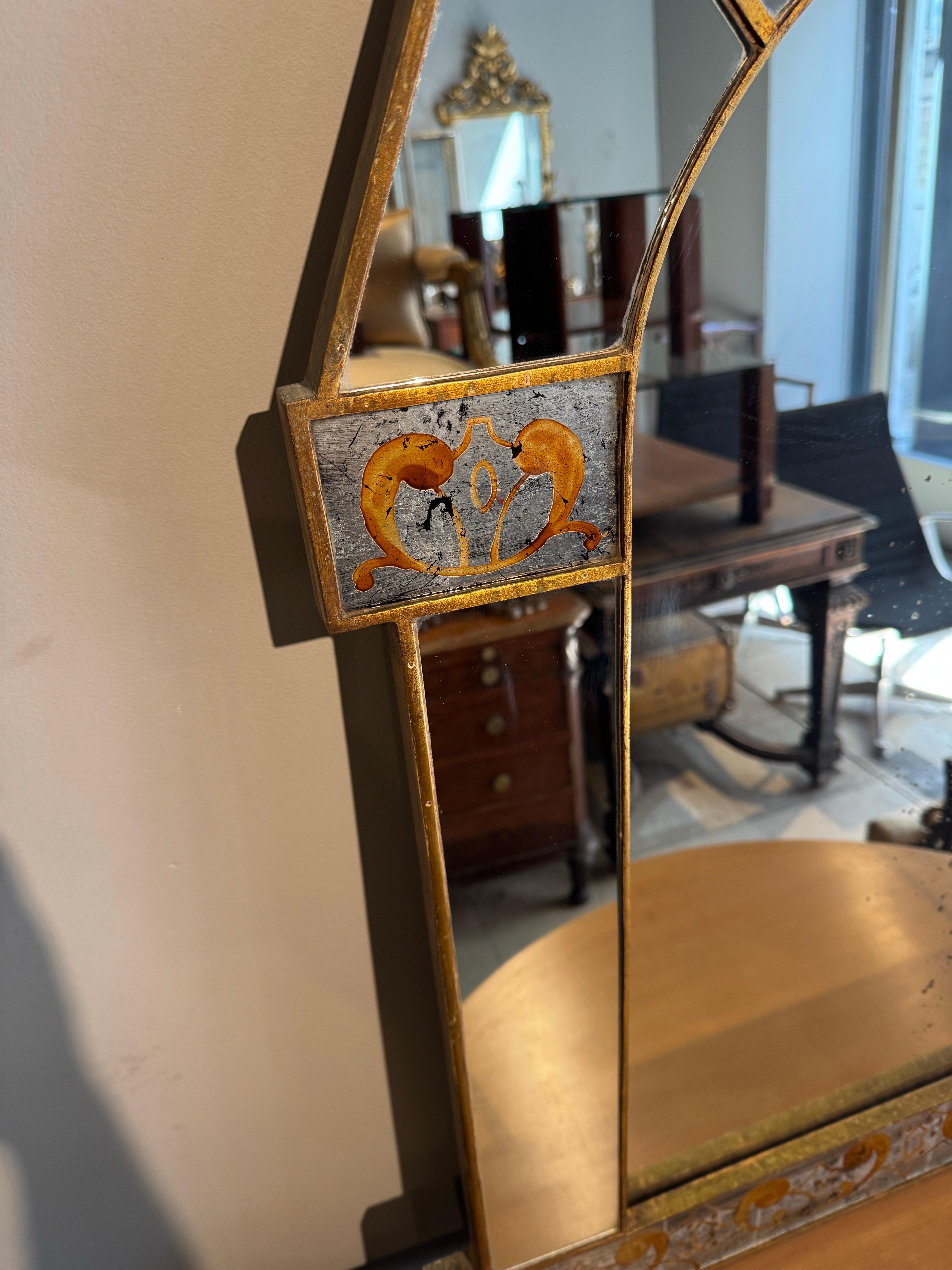 Specchio Maison Jansen Englomise in vendita 4