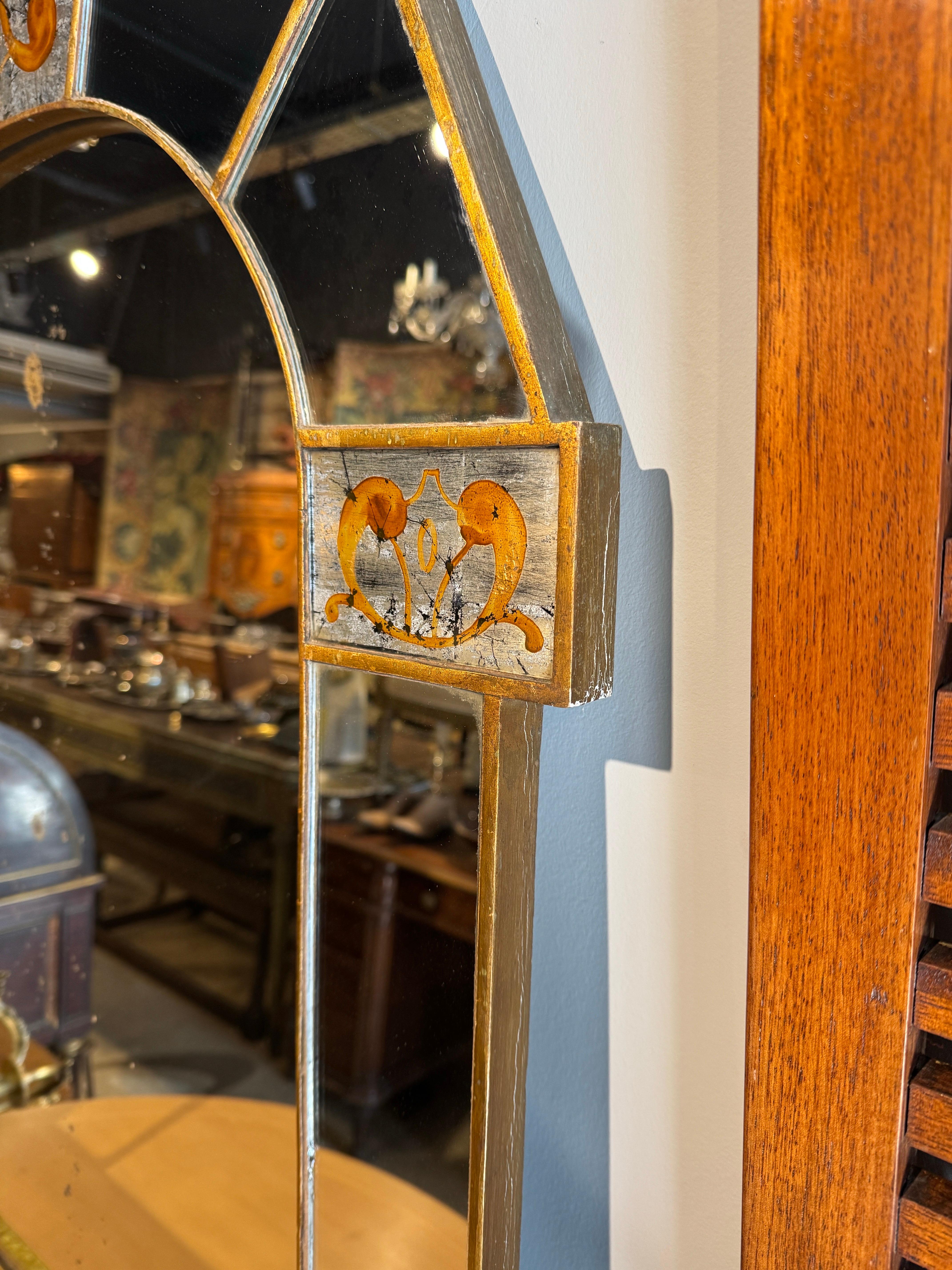 Specchio Maison Jansen Englomise in vendita 7