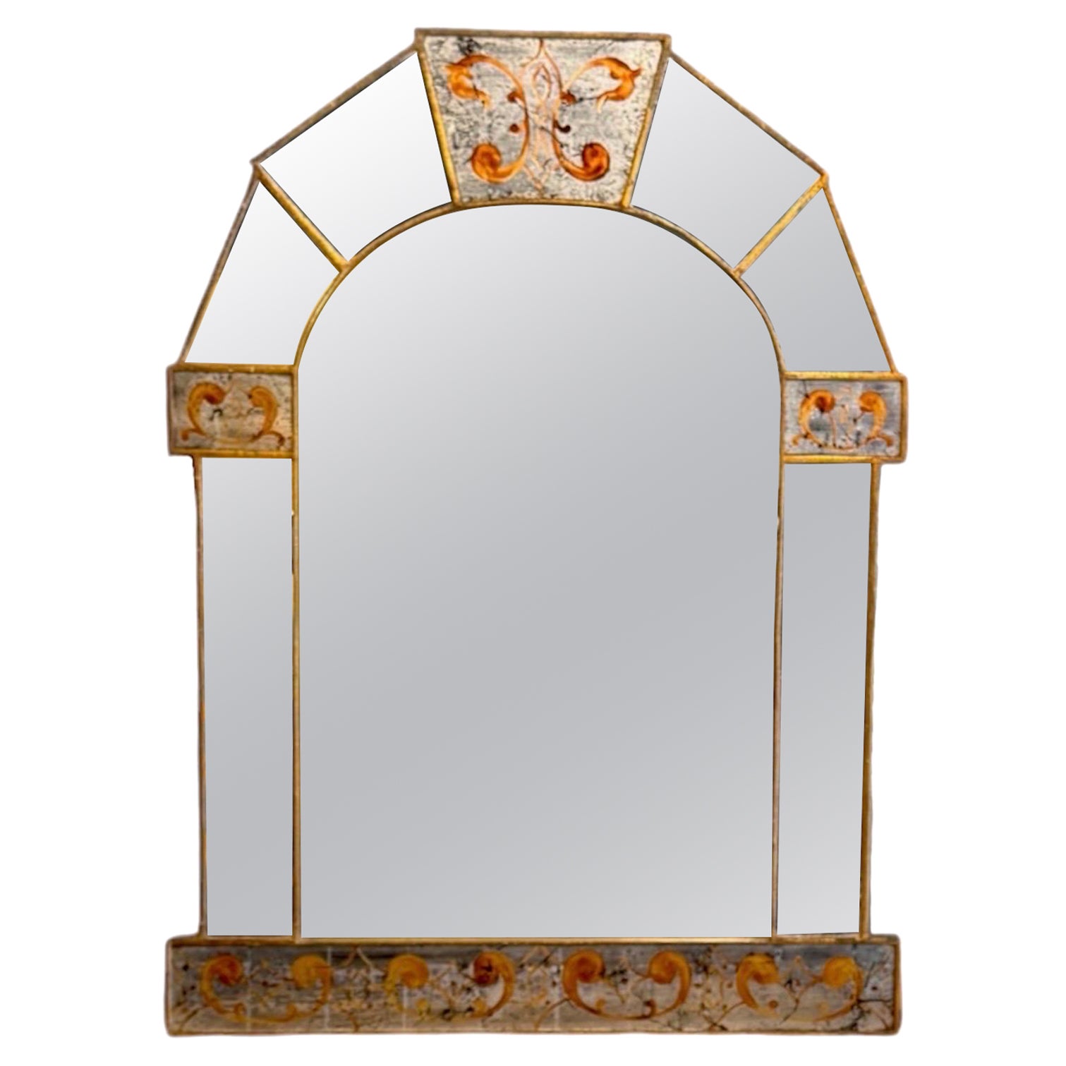 Specchio Maison Jansen Englomise in vendita