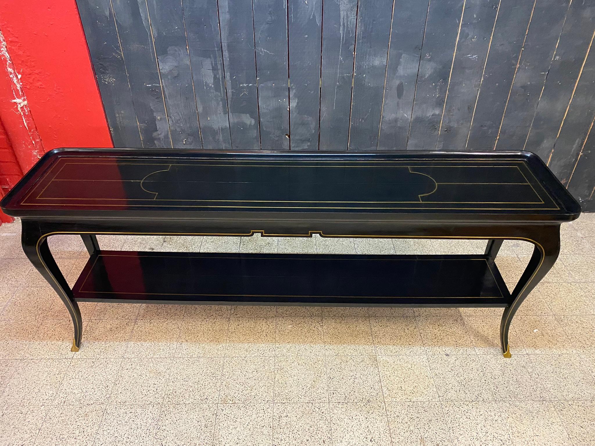 Brass Maison Jansen, Exceptional Large Neo Classic Console Table, circa 1950/1960 For Sale