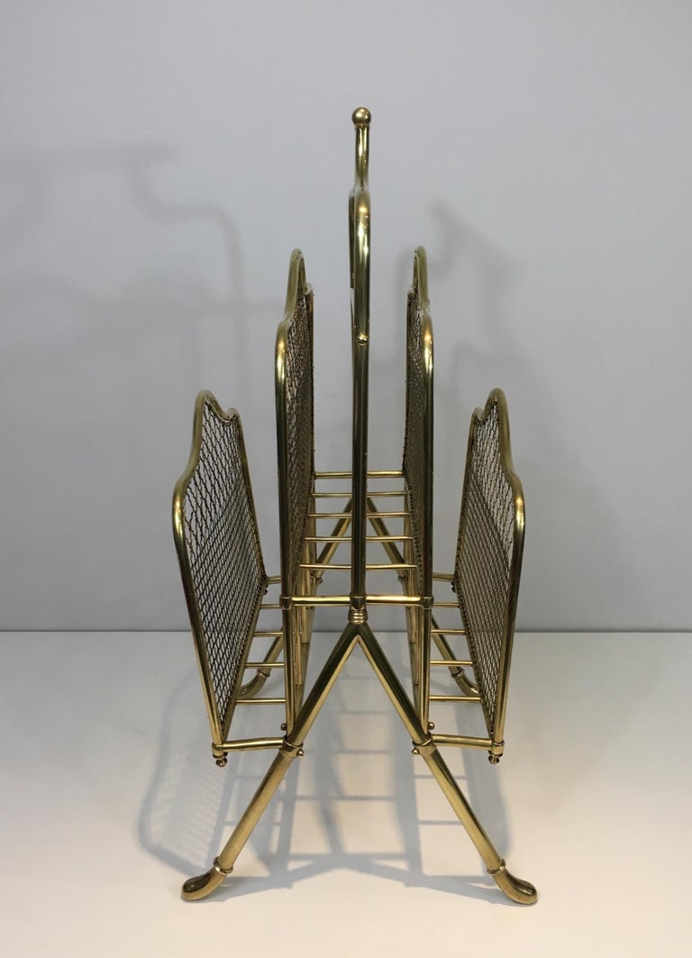 Maison Jansen, Exceptional Neoclassical Brass Magazine Rack, French ...