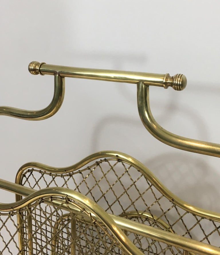 Maison Jansen, Exceptional Neoclassical Brass Magazine Rack, French ...