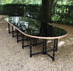 Extra Large Six Shelves Faux Bamboo Dining Table