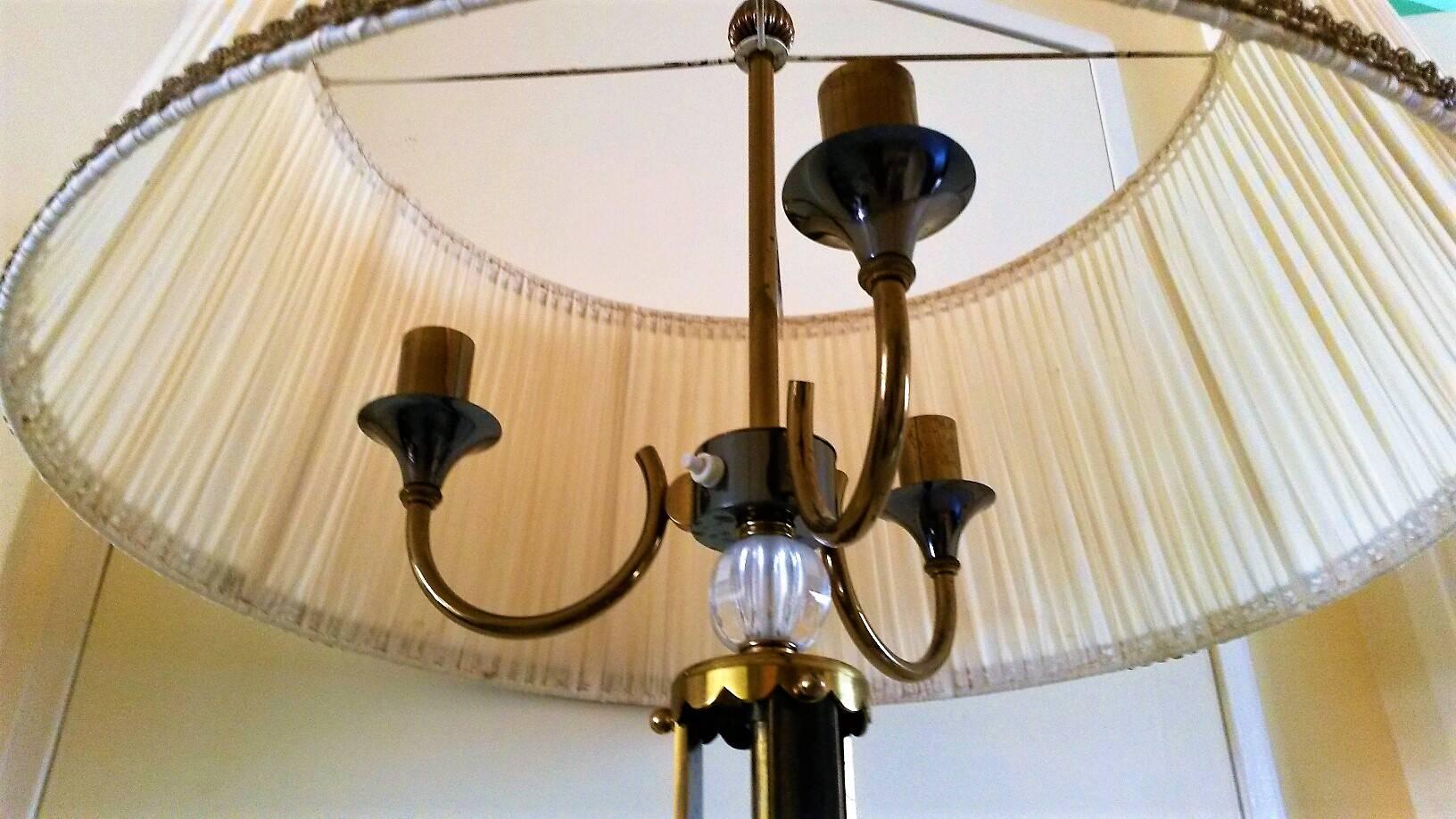 Stehlampe Maison Jansen aus Bronze und Cristal de Svres, Frankreich, 1950 im Angebot 2