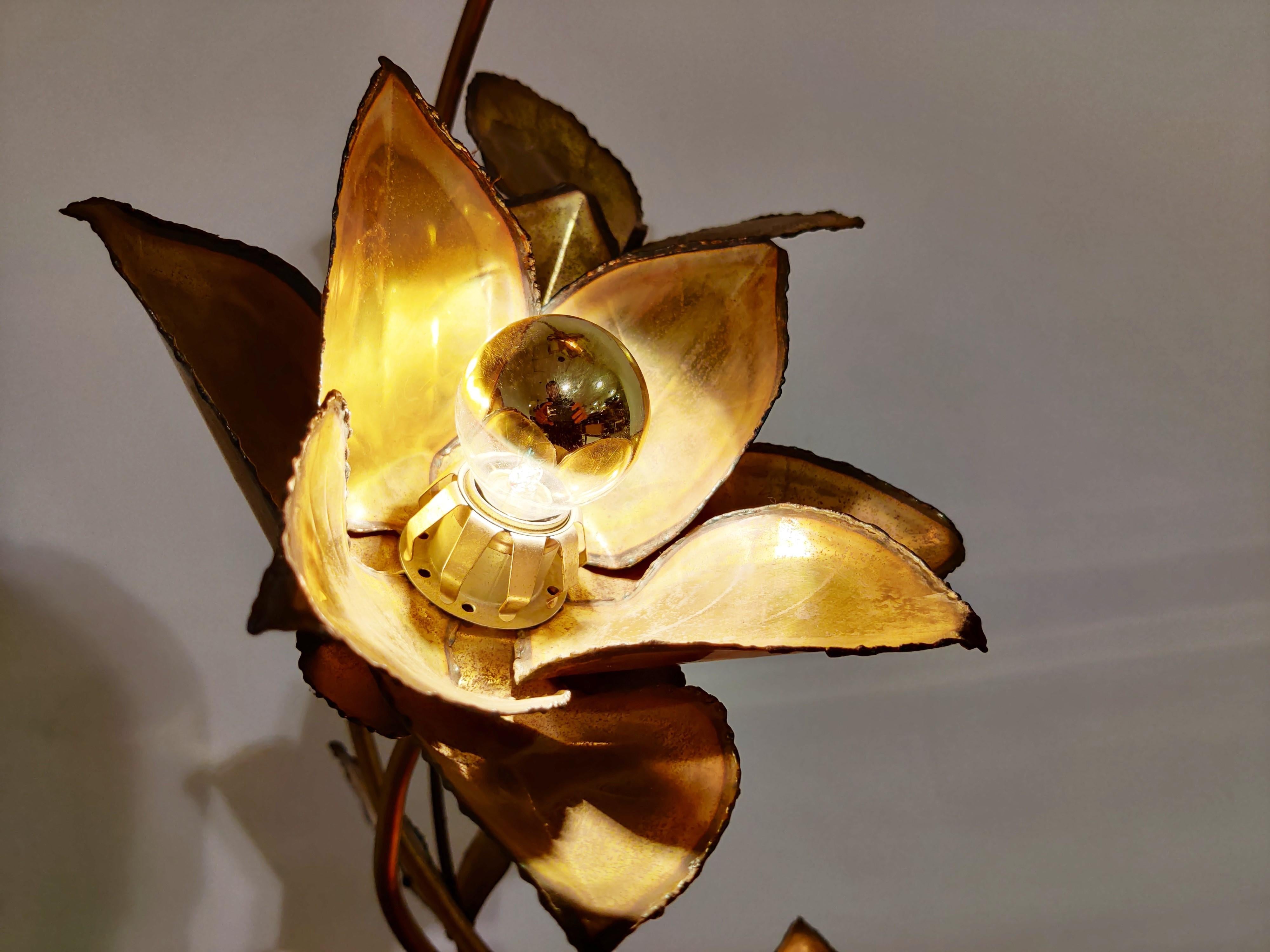 Regency Maison Jansen Flower Lamp, 1970s