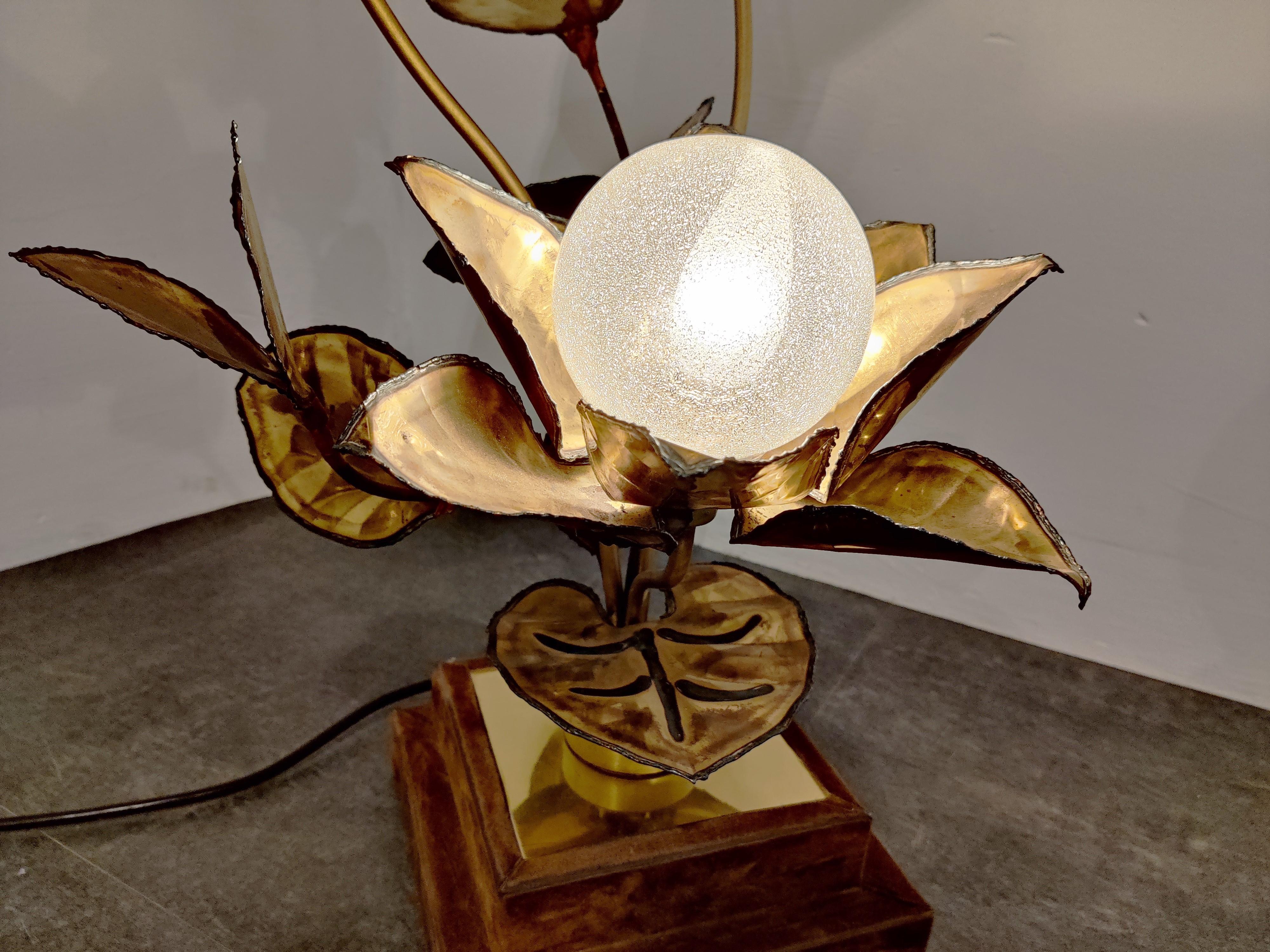 Late 20th Century Maison Jansen Flower Lamp, 1970s