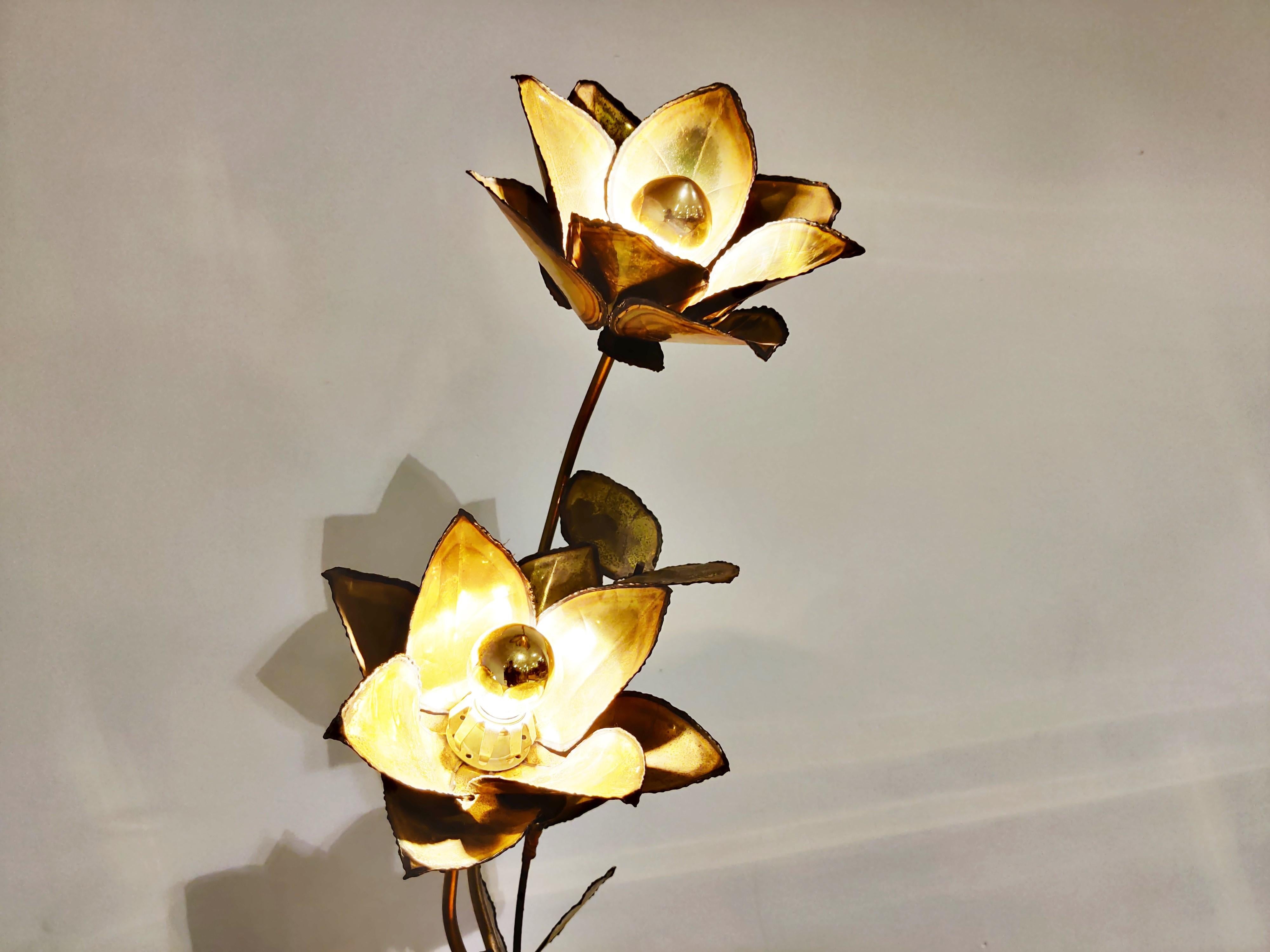 Maison Jansen Flower Lamp, 1970s 1