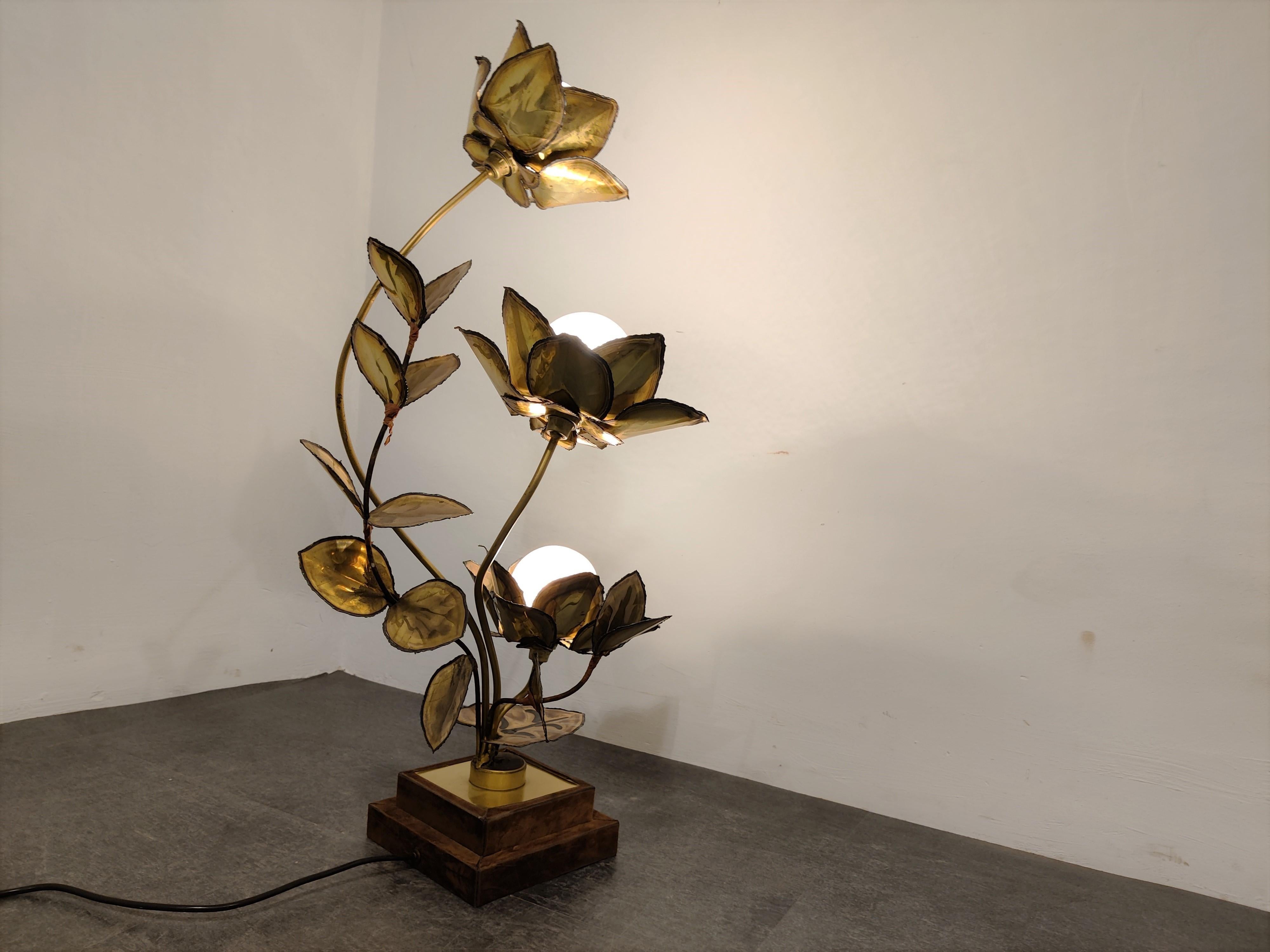 Maison Jansen Flower Lamp, 1970s 1