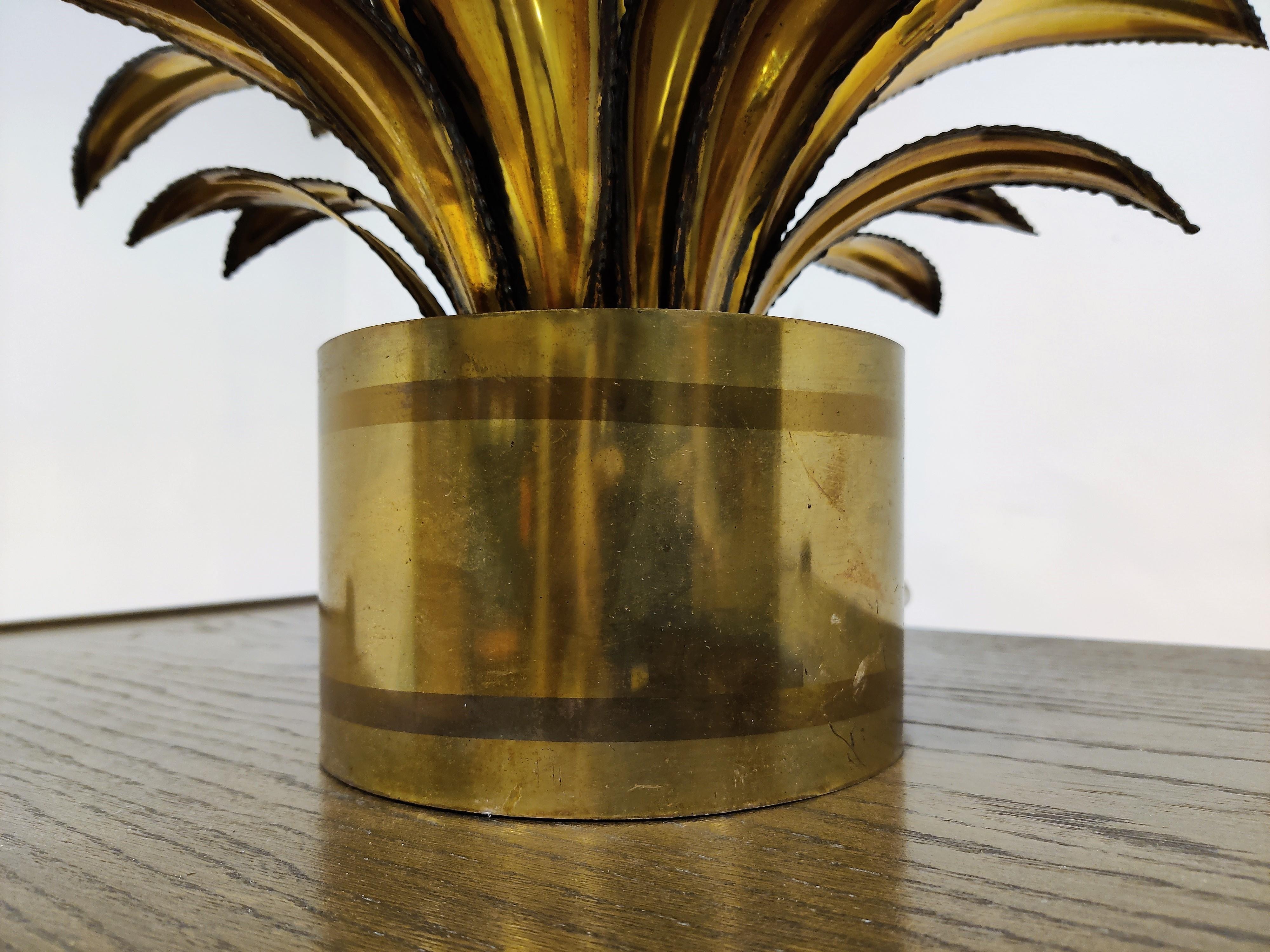 Lámpara de mesa Flor Maison Jansen, años 70 en venta 1