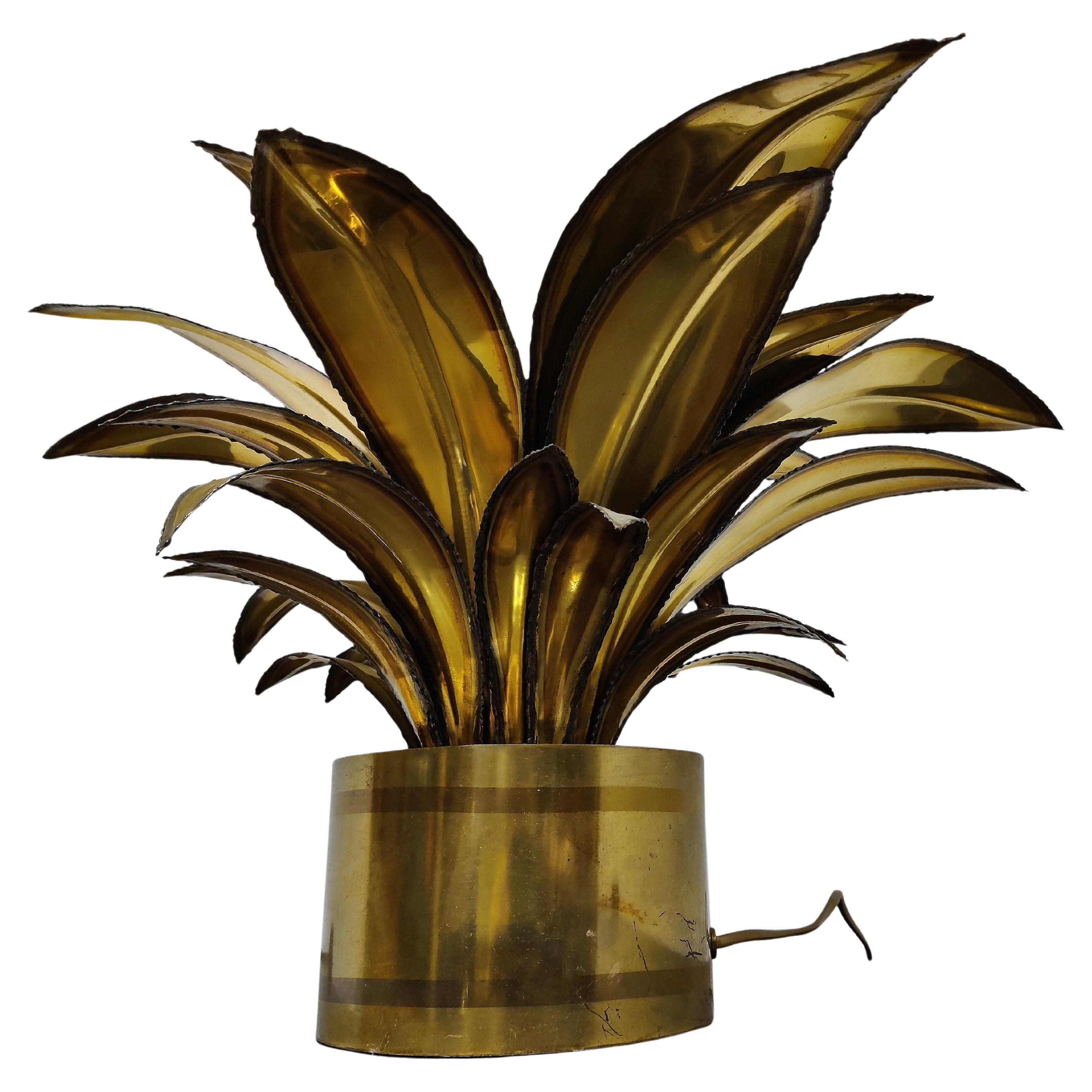 Lámpara de mesa Flor Maison Jansen, años 70 en venta