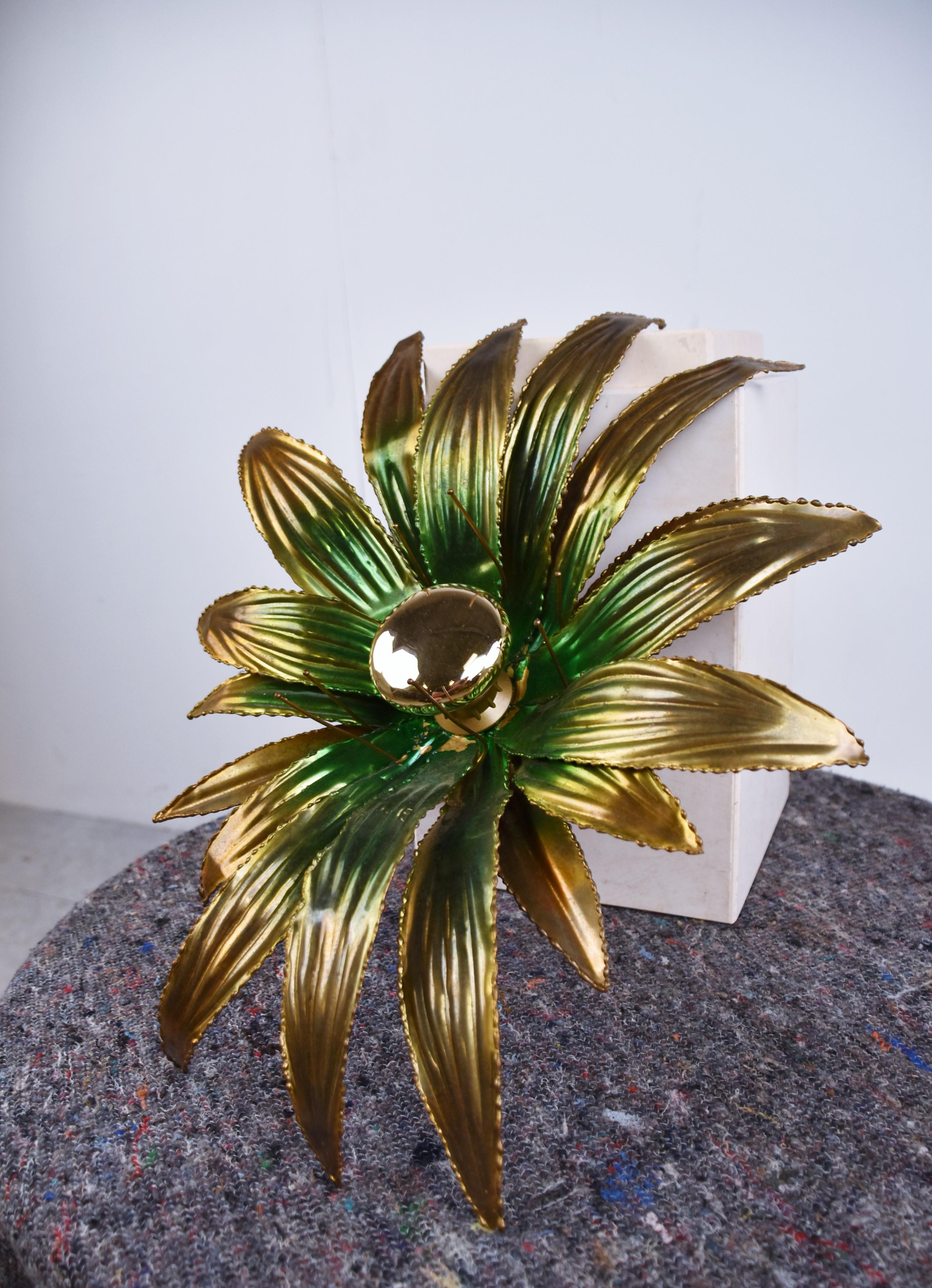 Maison Jansen Flower Wall Lamp, 1970s For Sale 2