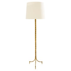 Maison Jansen foliage gilt bronze floor lamp 1950s