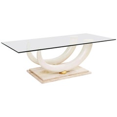 Maison Jansen for Ralph Pucci Collections Italy Faux Elephant Tusk Coffee Table