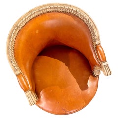 Maison Jansen French Louis XVI Style Swivel Bergère Armchair