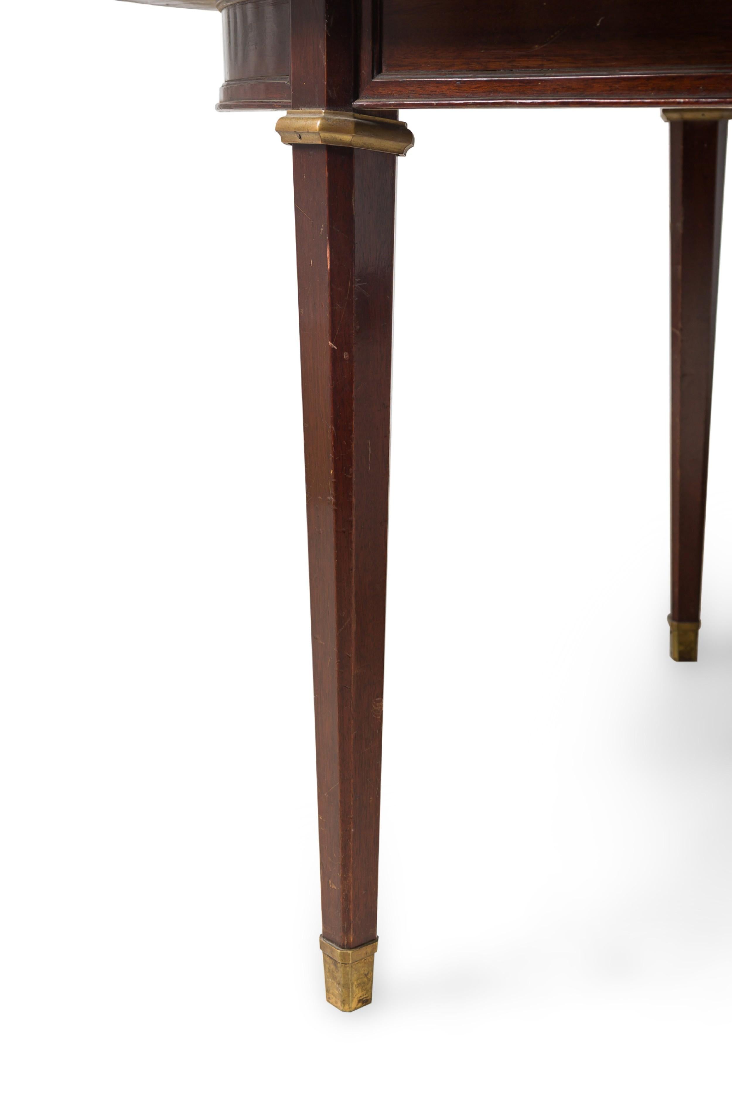 Maison Jansen Mesa extensible de comedor / conferencia francesa de caoba y bronce en venta 3