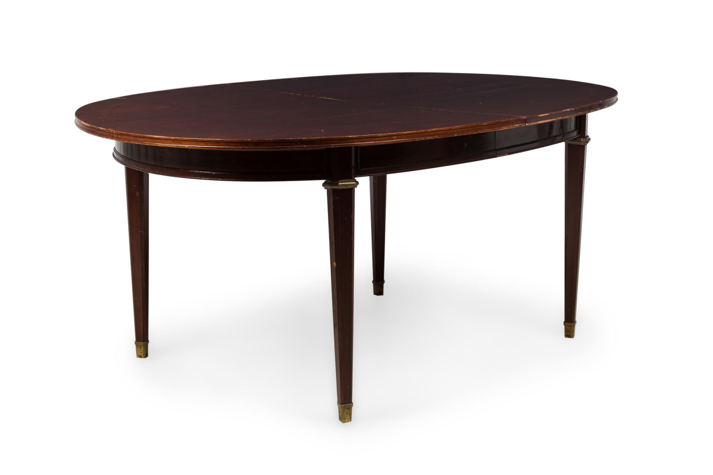 Maison Jansen Mesa extensible de comedor / conferencia francesa de caoba y bronce Francés en venta