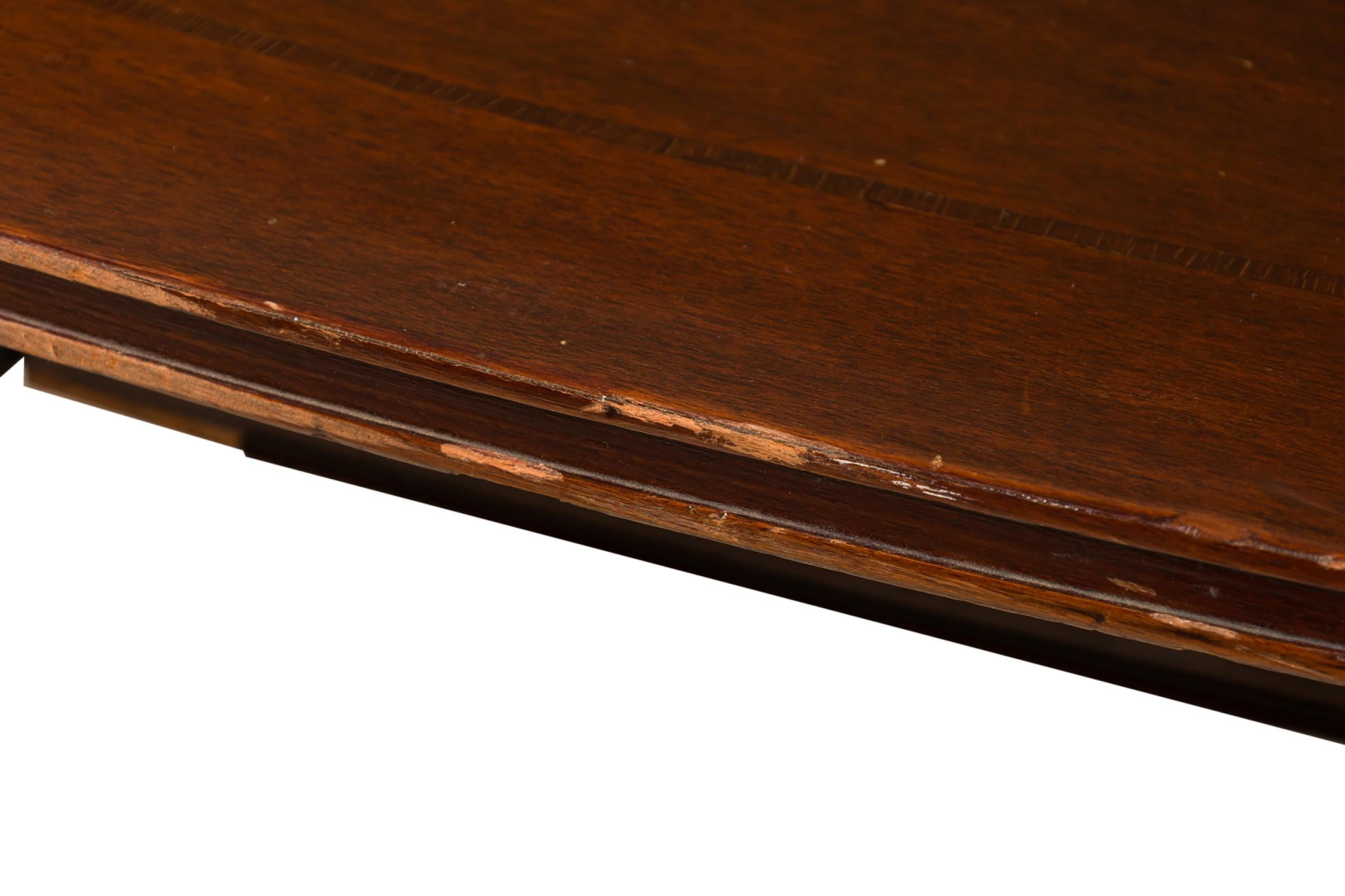 Maison Jansen Mesa extensible de comedor / conferencia francesa de caoba y bronce en Bueno estado para la venta en Queens, NY