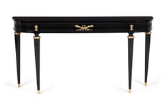 Maison Jansen French Mid-Century Ebonized Console Table