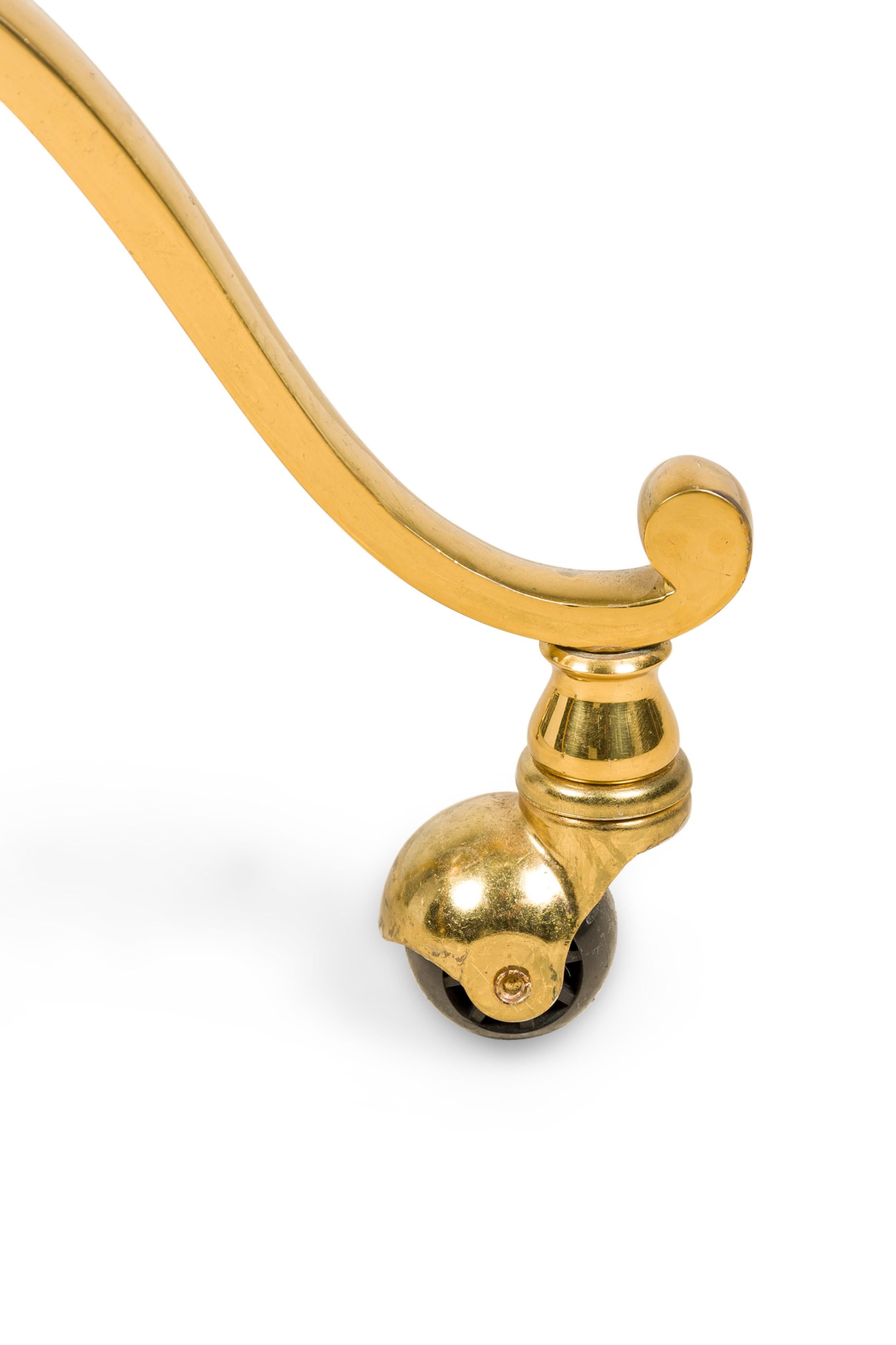 Maison Jansen French Mid-Century Steel and Brass Valet with Ram Head Accents For Sale 4