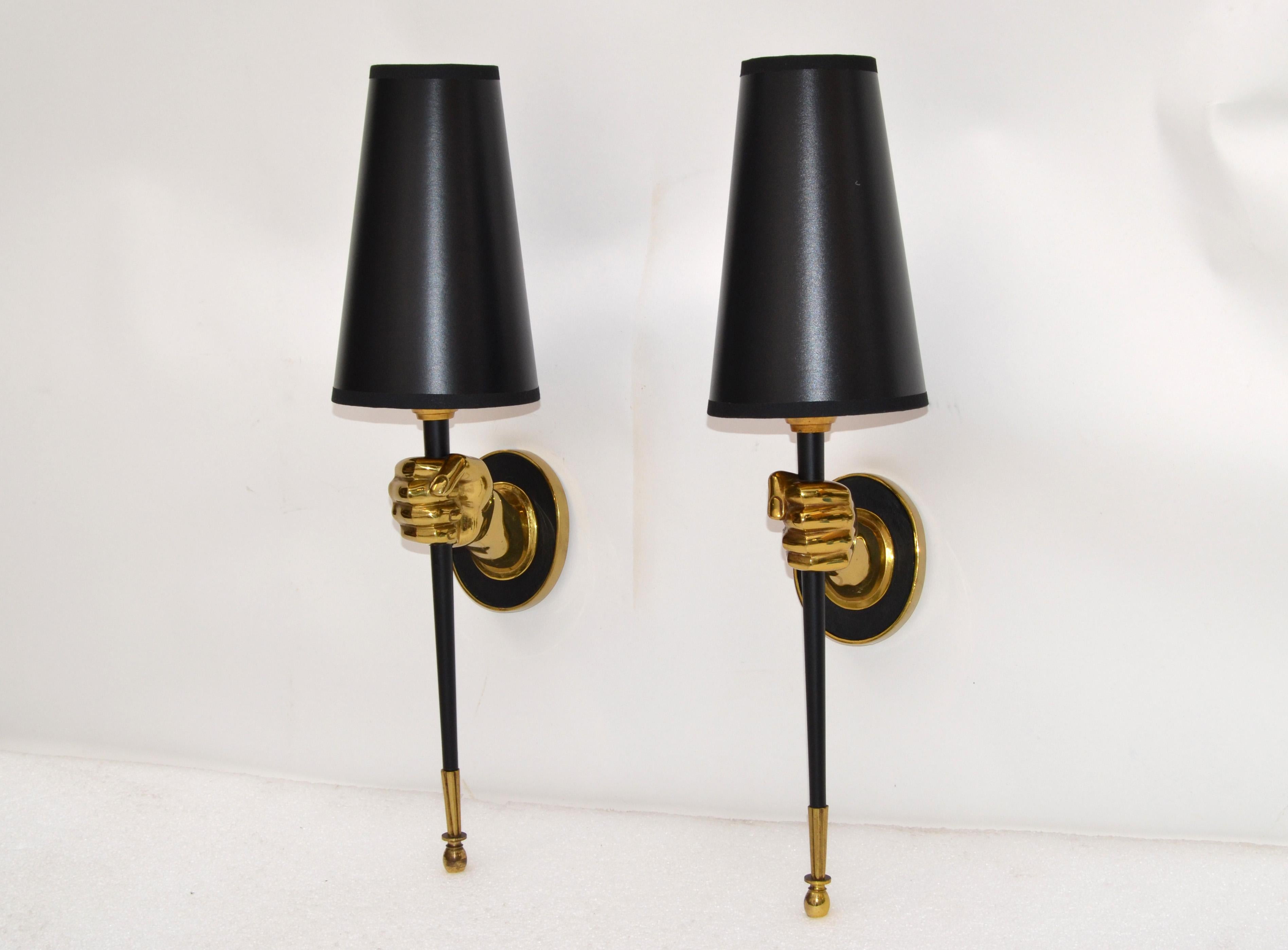 Maison Jansen French Pair of Bronze Sconces, 2 Pairs Available 6