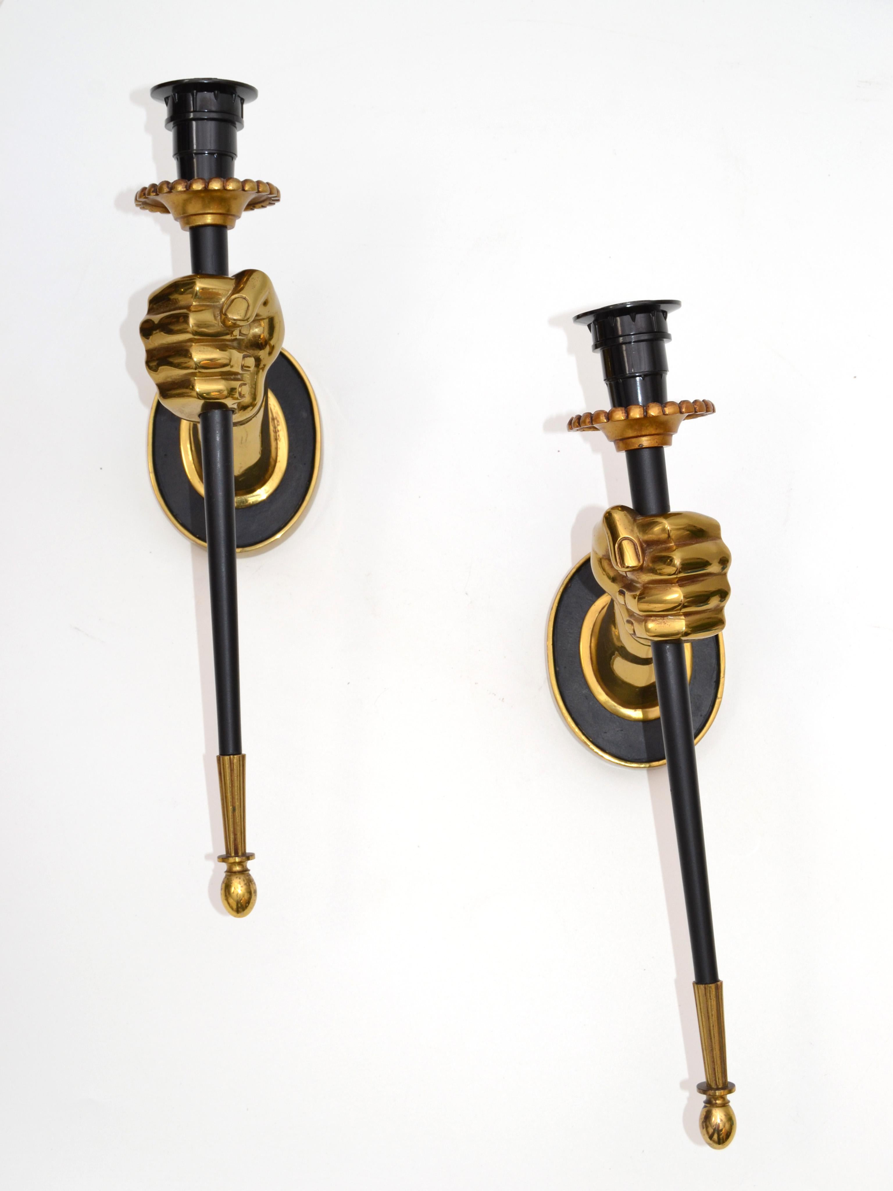 Maison Jansen French Pair of Bronze Sconces, 2 Pairs Available 1