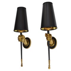Maison Jansen French Pair of Bronze Sconces, 2 Pairs Available
