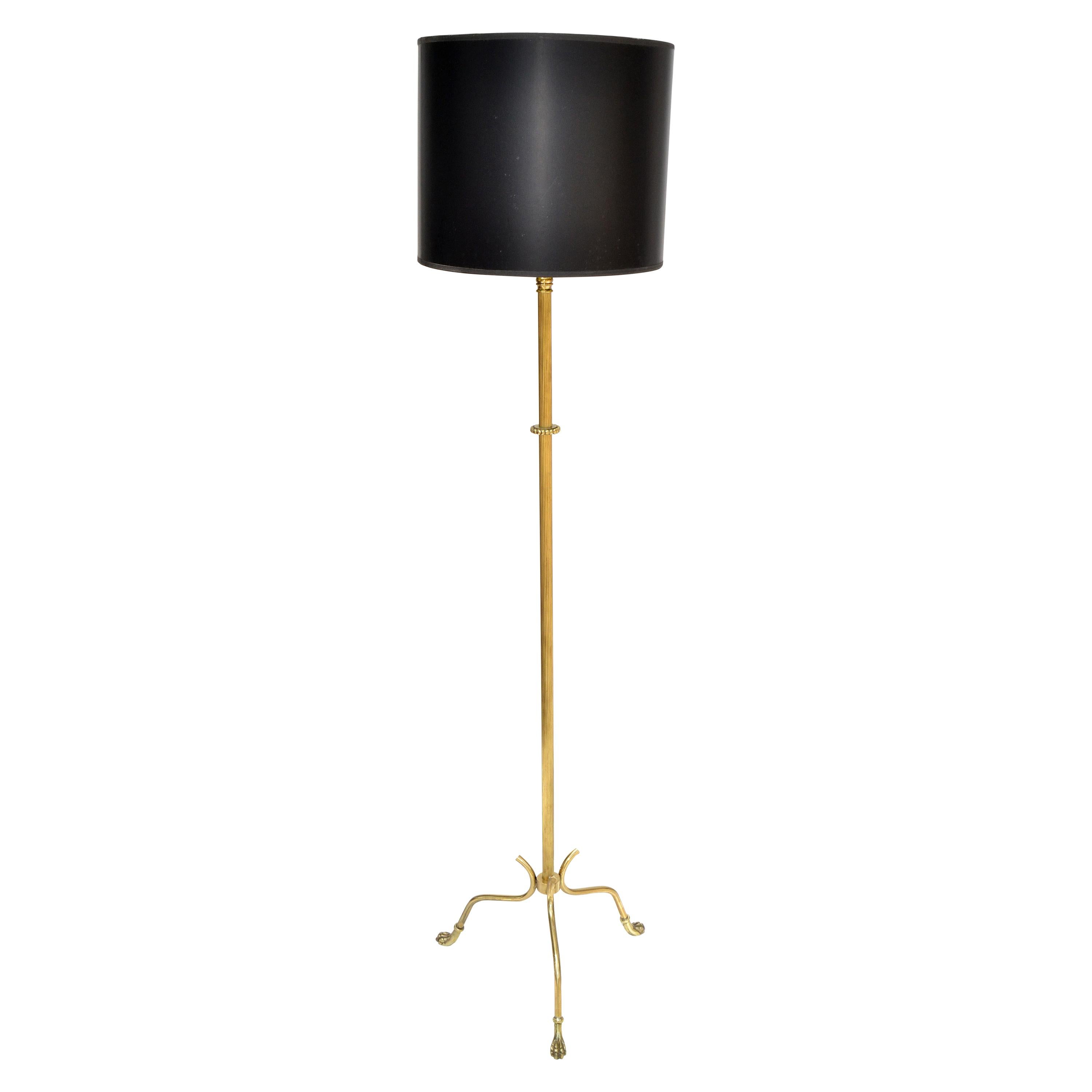 Maison Jansen French Provincial Bronze Claw Feet Floor Lamp For Sale