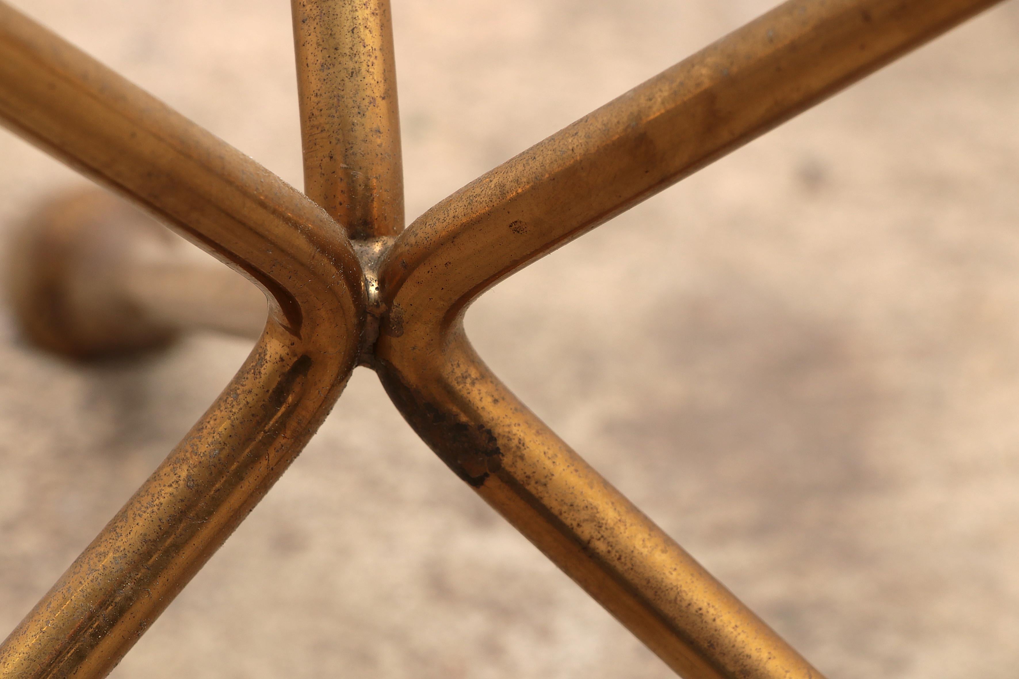 Brass and Glass Coffee Table By Maison Jansen Made 1960, France For Sale 4