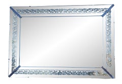 Maison Jansen Hollywood Regency Eglomise Mirror