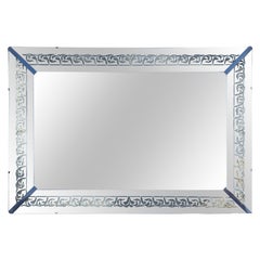 Maison Jansen Hollywood Regency Eglomise Mirror