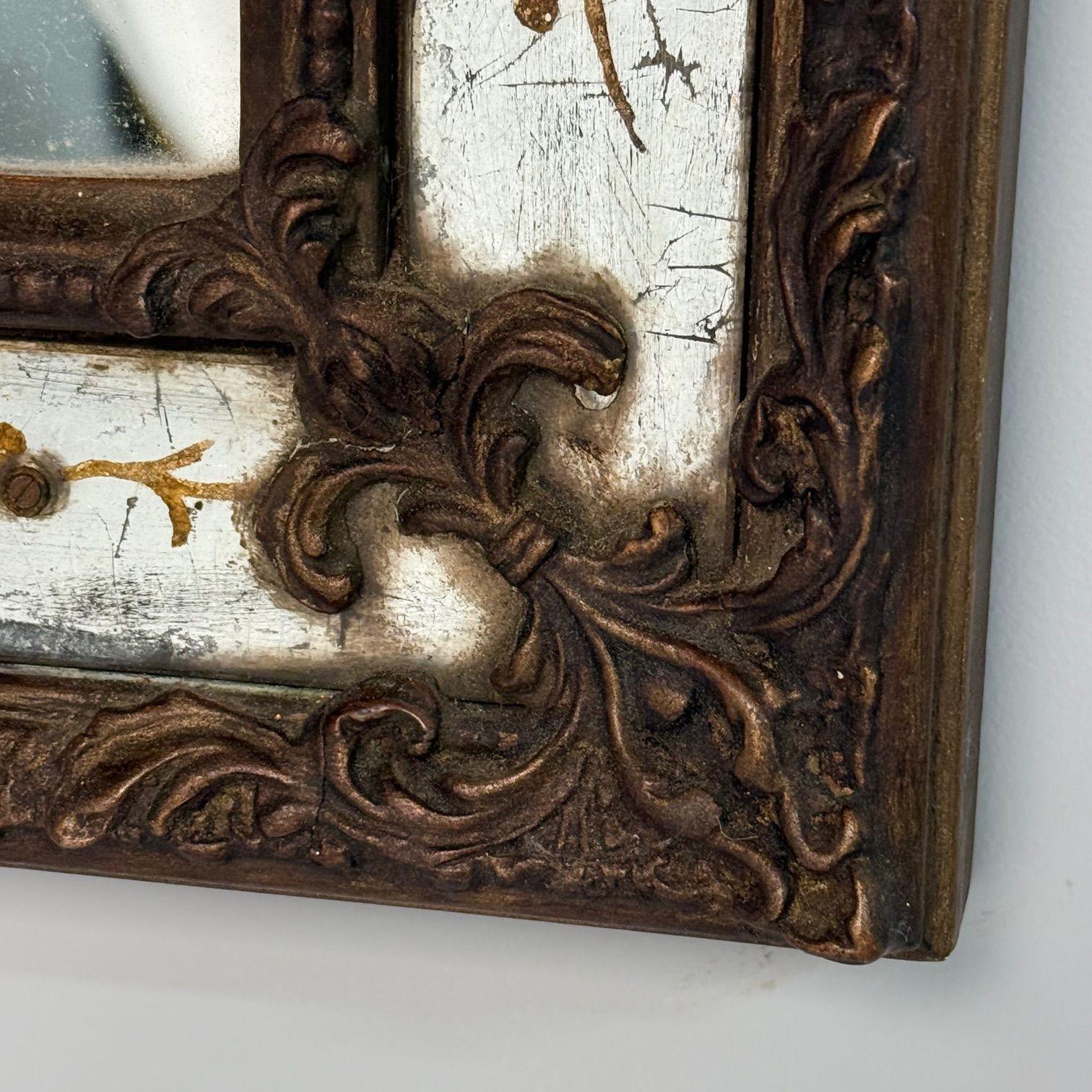 Maison Jansen, Hollywood Regency, miroir mural églomisé, gesso, verre gravé en vente 5