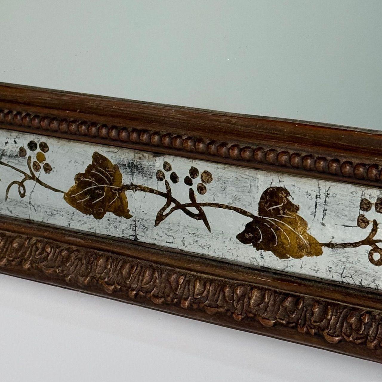 Maison Jansen, Hollywood Regency, miroir mural églomisé, gesso, verre gravé en vente 6