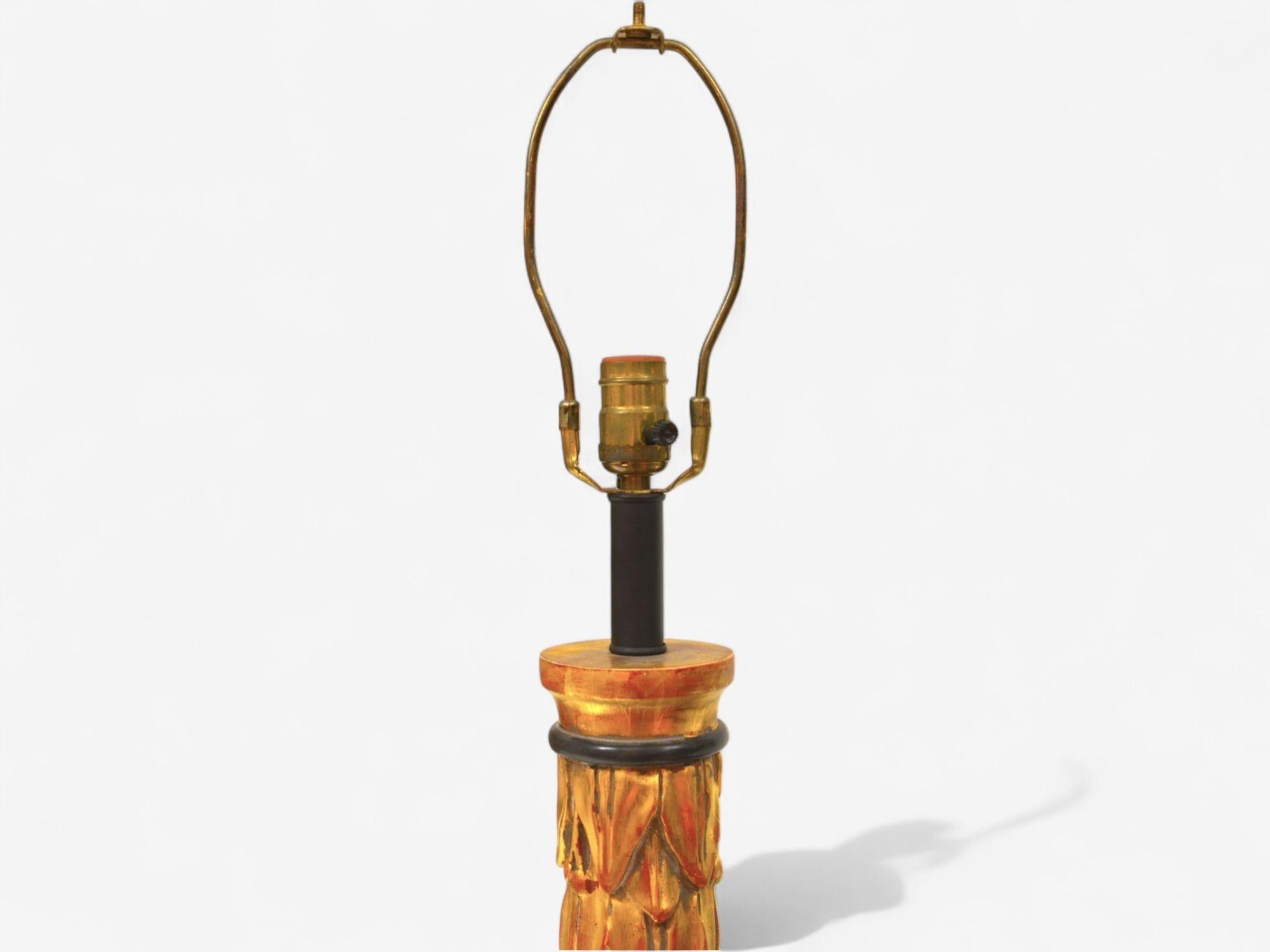 Maison Jansen, Hollywood Regency, Giltwood, Table Lamps, France, 1950s en vente 4