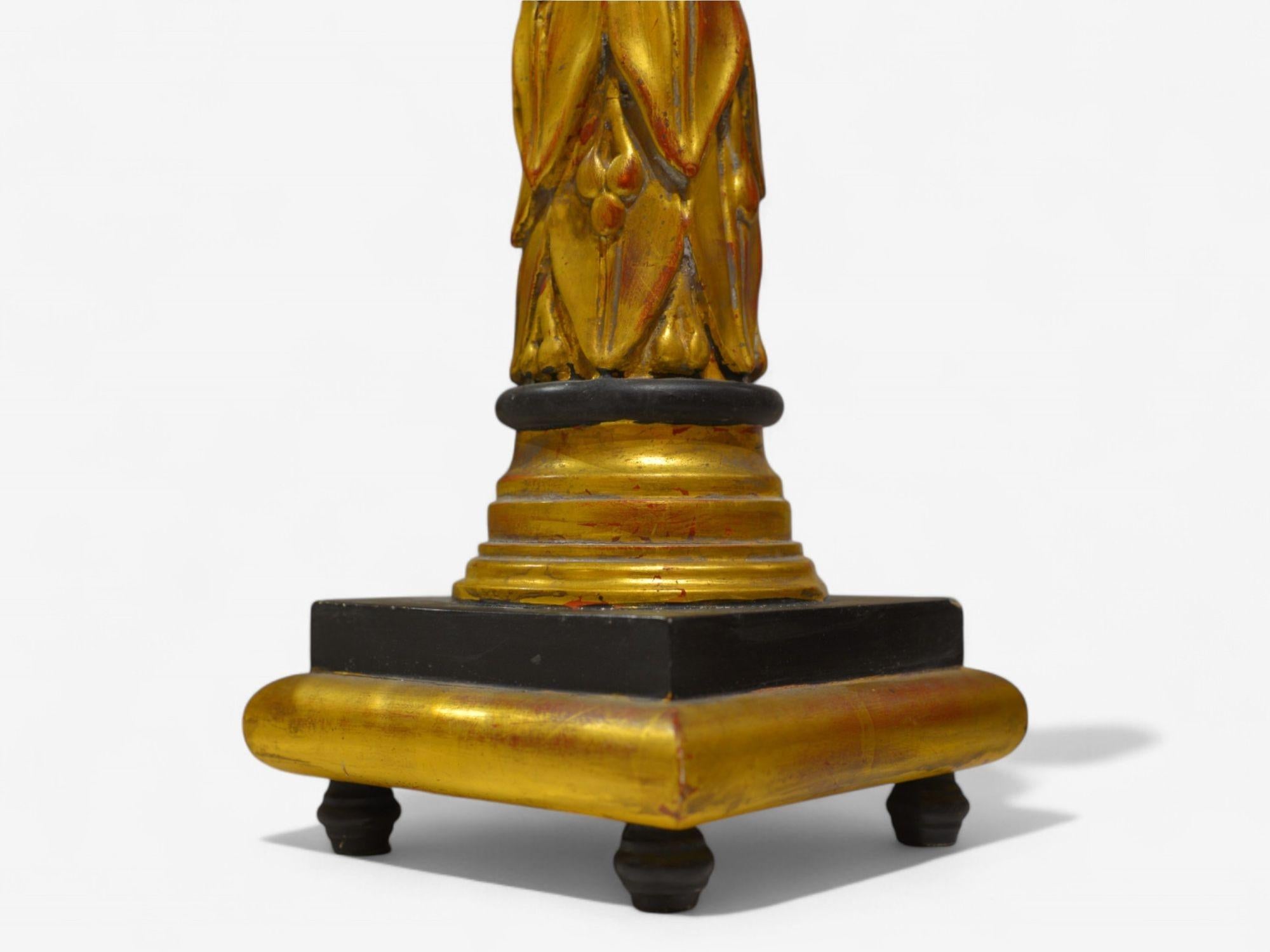 Maison Jansen, Hollywood Regency, Giltwood, Table Lamps, France, 1950s en vente 1