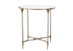 Maison Jansen Table ronde d'appoint ou de chevet de style Hollywood Regency