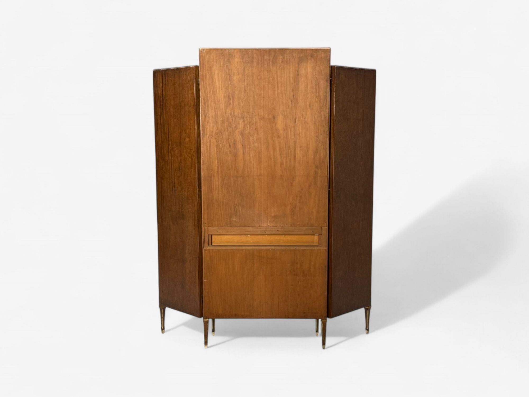 Maison Jansen, Hollywood Regency, miroir de coiffeuse, acajou, verre, France, années 1940 en vente 6