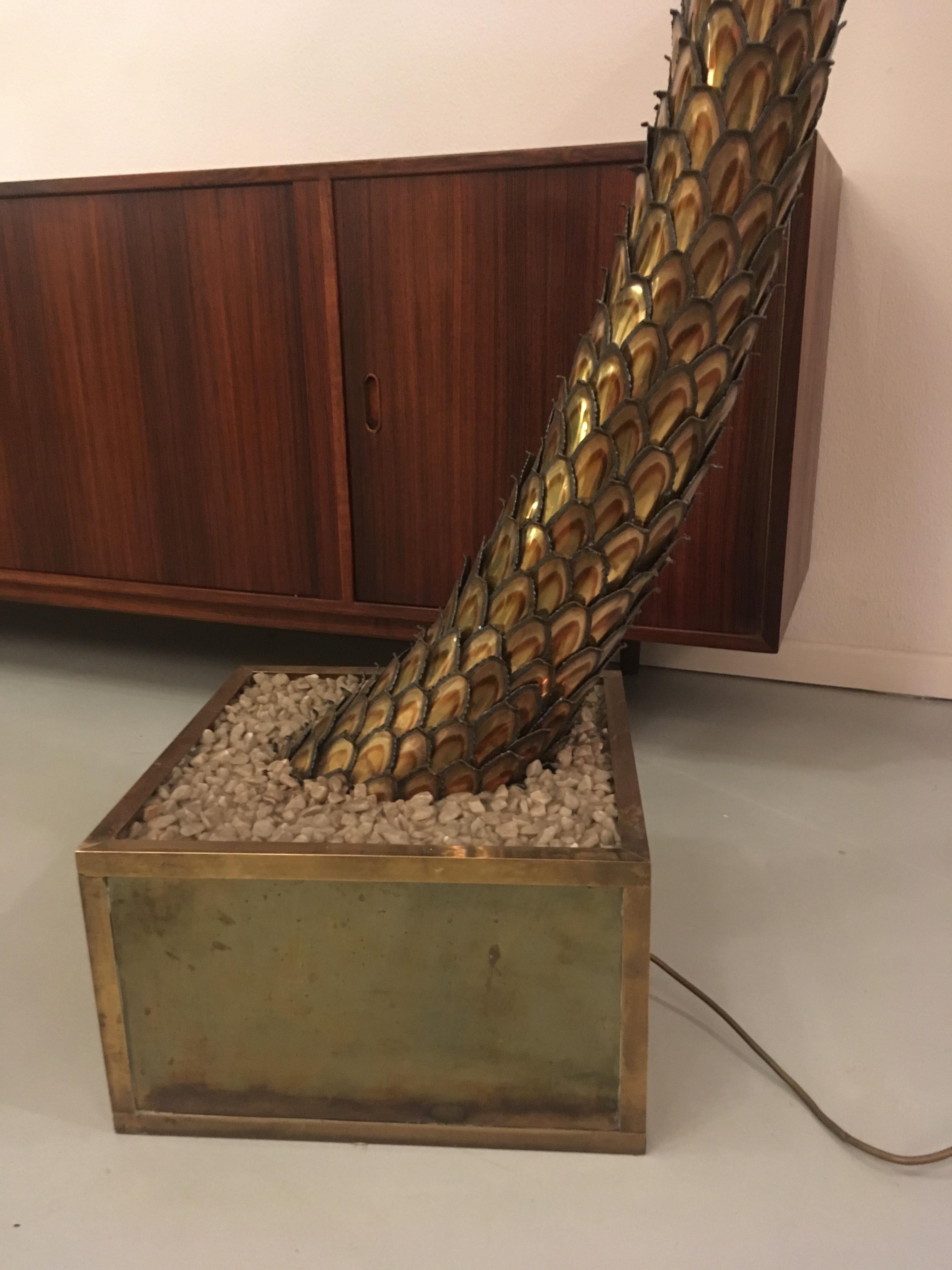 French Maison Jansen Huge Palm Tree Floor Lamp