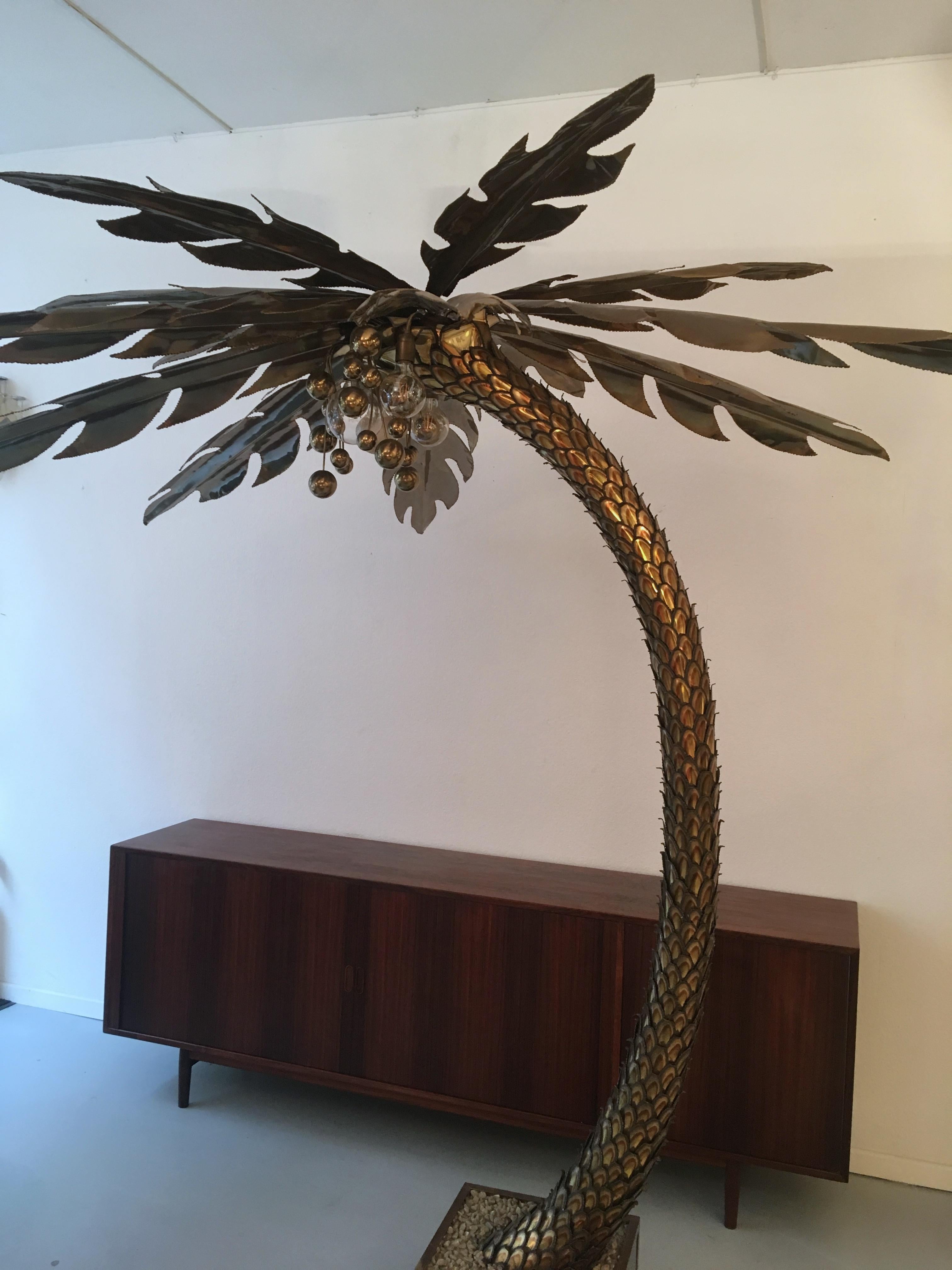 Maison Jansen Huge Palm Tree Floor Lamp 1