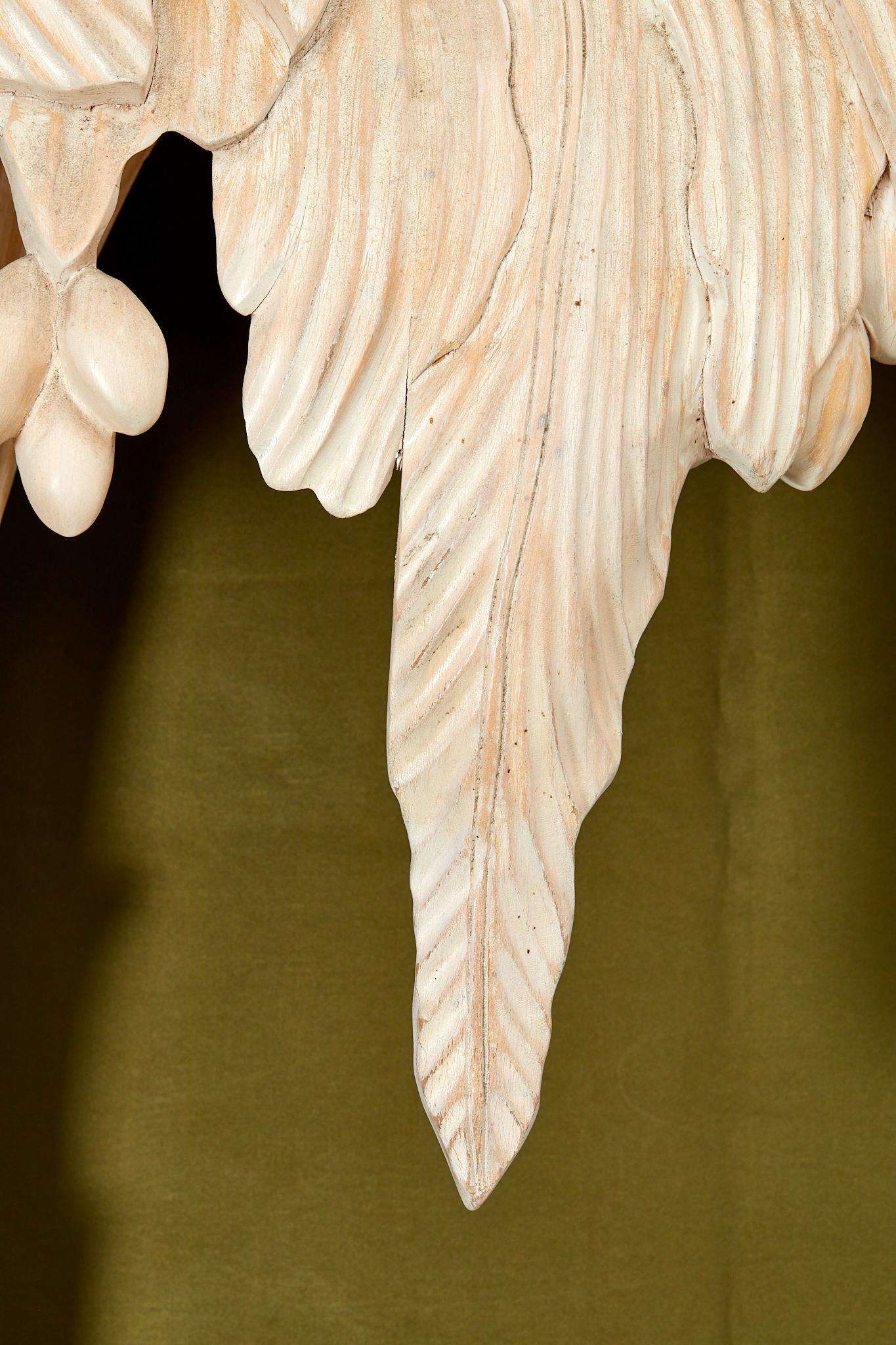 Maison Jansen, important wood sculpted sconce, circa 1960, France. In Good Condition In Nice, Cote d' Azur
