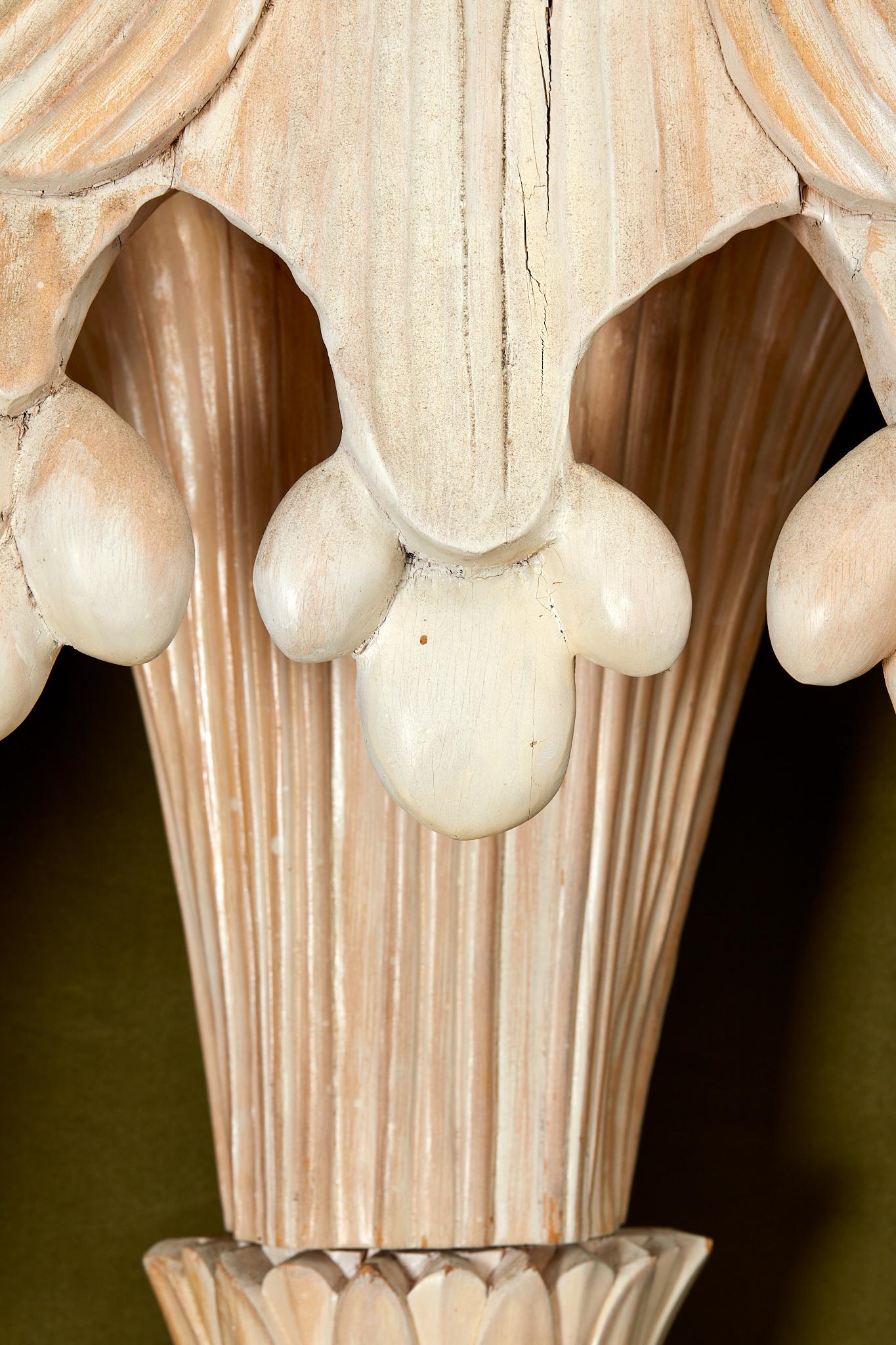 Maison Jansen, important wood sculpted sconce, circa 1960, France. 2